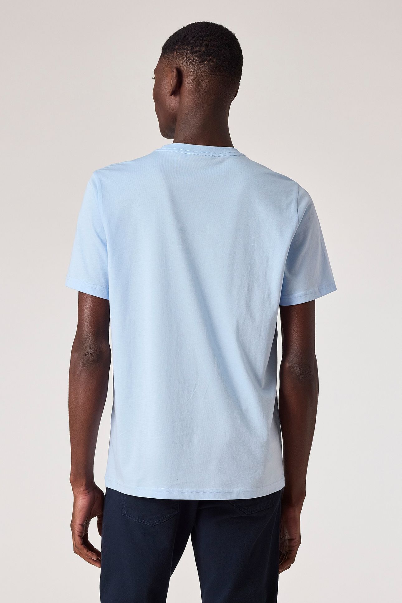 MENS REG FIT T SHIRT MULTI CIRCLES LIGHT BLUE 3