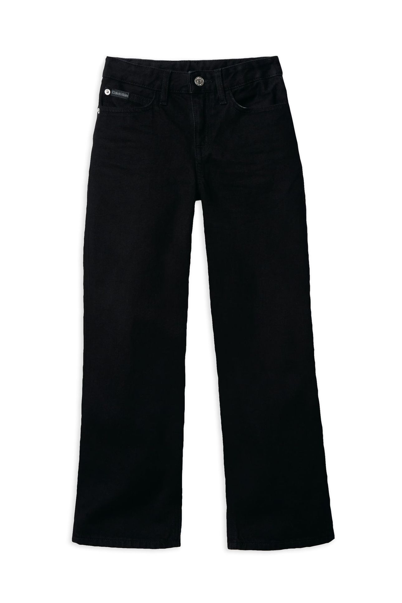 GIRLS HIGH RISE WIDE LEG CLEAN BLACK RGD 4