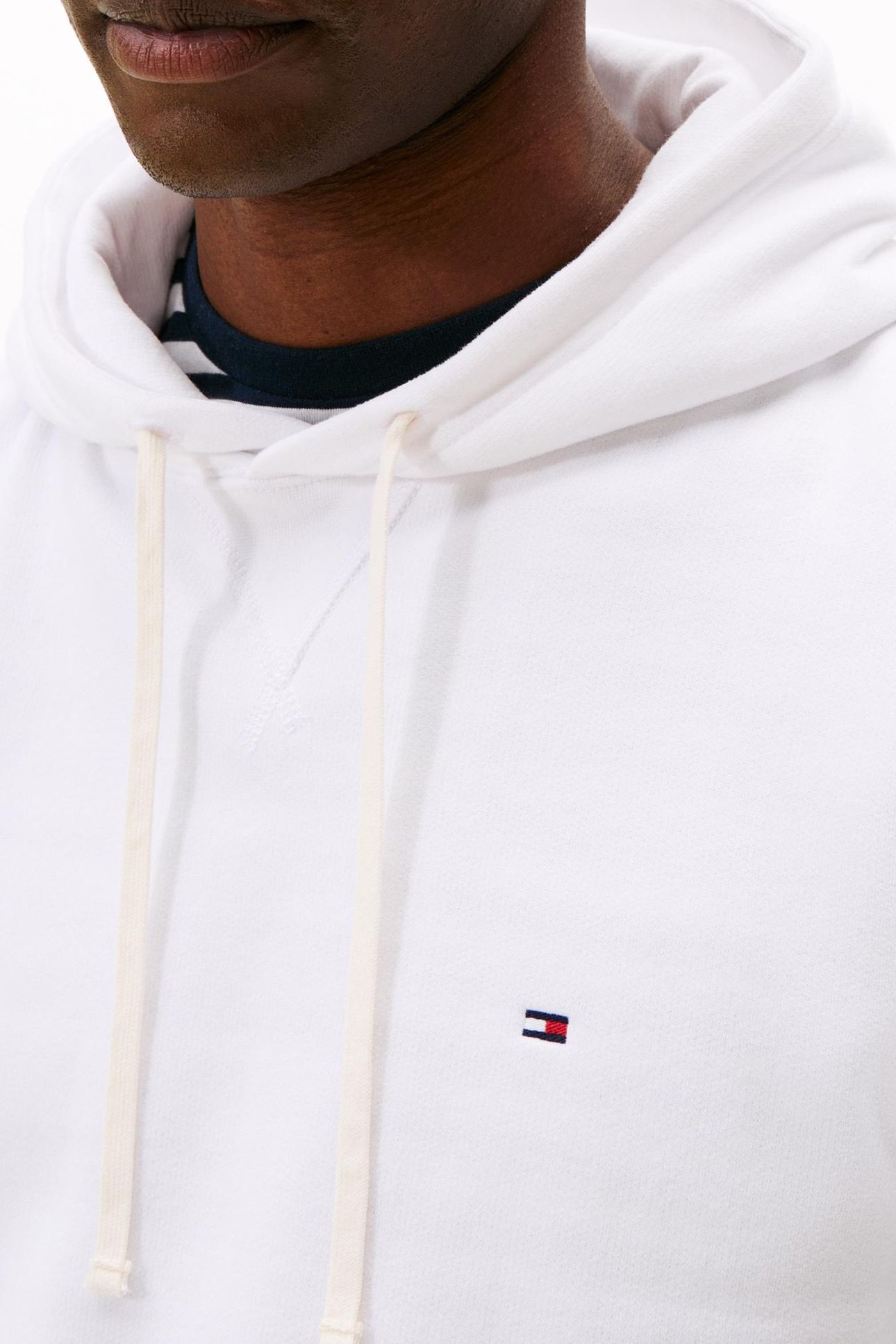ESSENTIAL FLEECE HOODIE WHITE 7