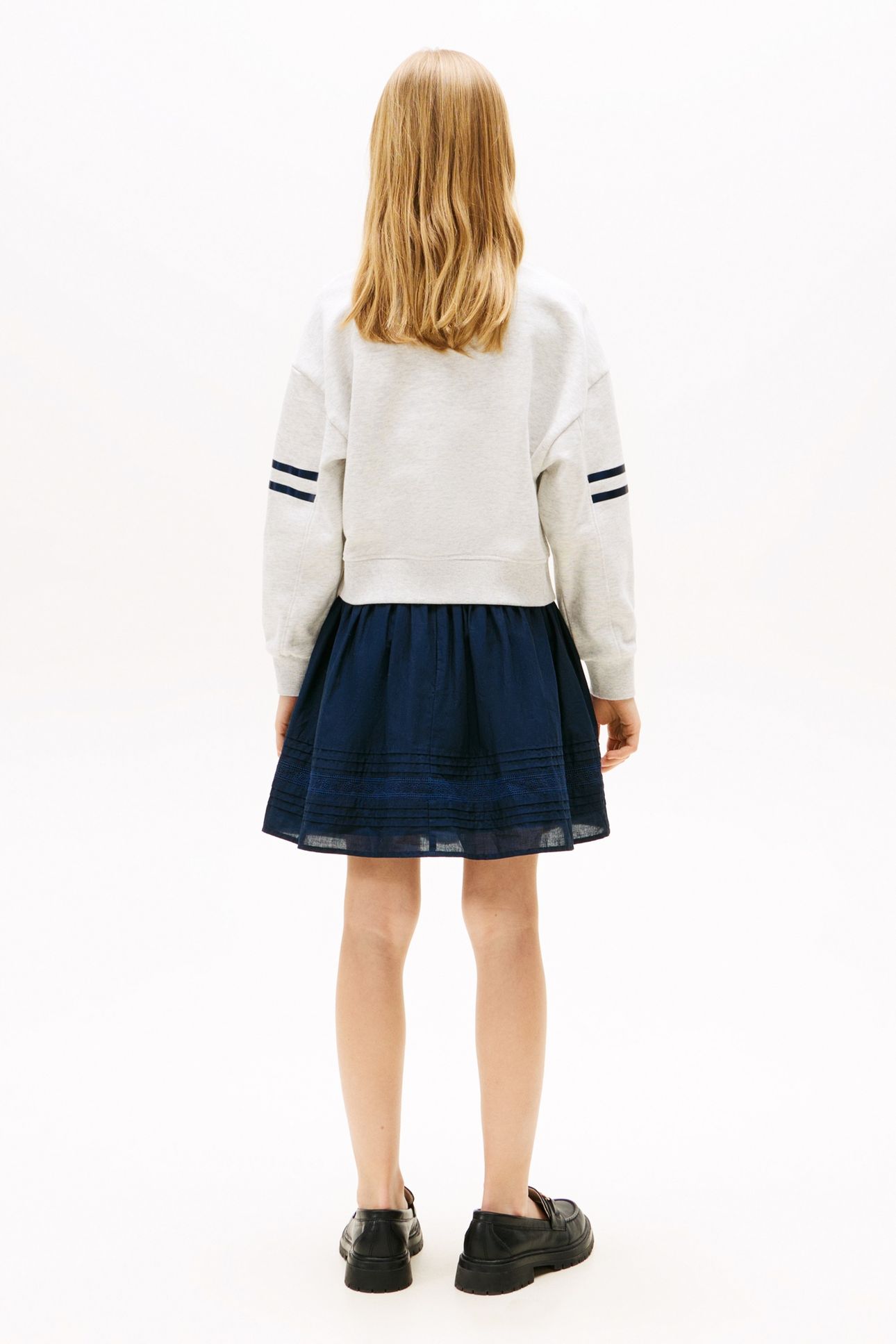GIRLS HILFIGER BATWING SWEATER GREY HEATHER 2