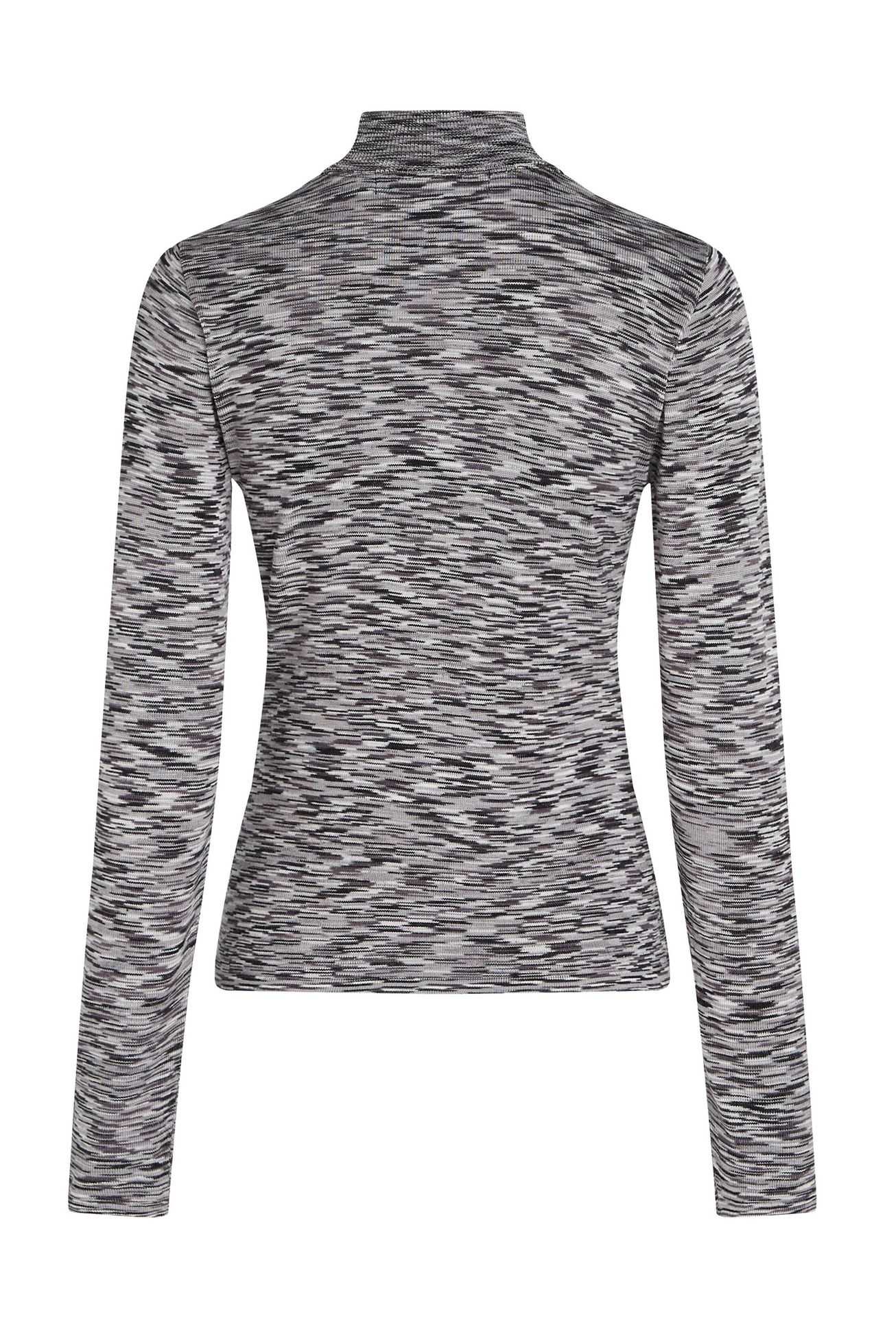 KLJ MOCK NECK KNIT TOP LIGHT GREY MELANGE 5