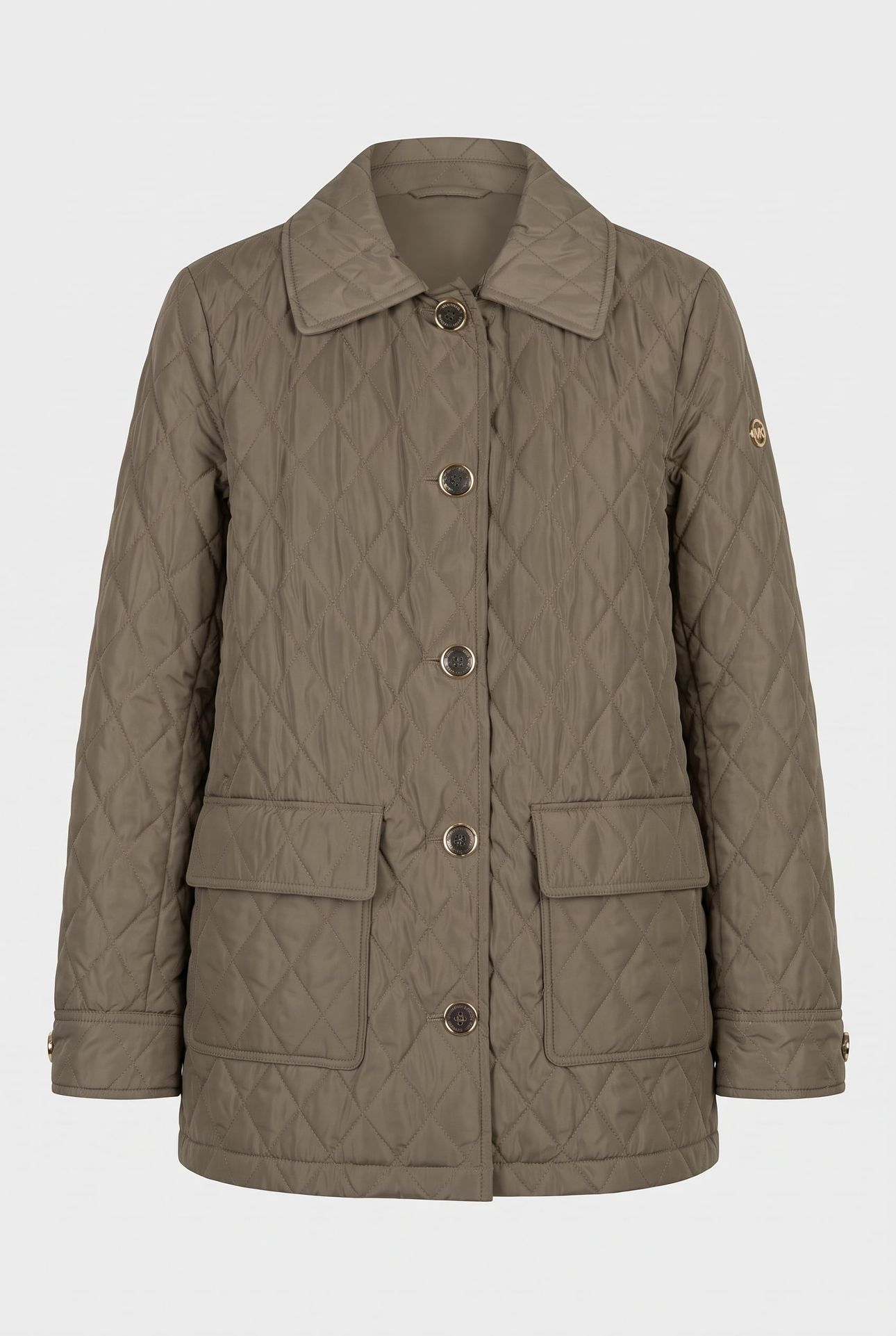 BUTTON UP QUILTED JACKET SAFARI GREEN 3