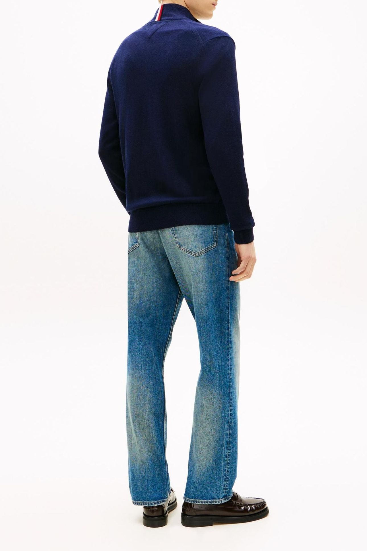 PIMA COTTON CASHMERE SWEATER NAVY BLUE 4