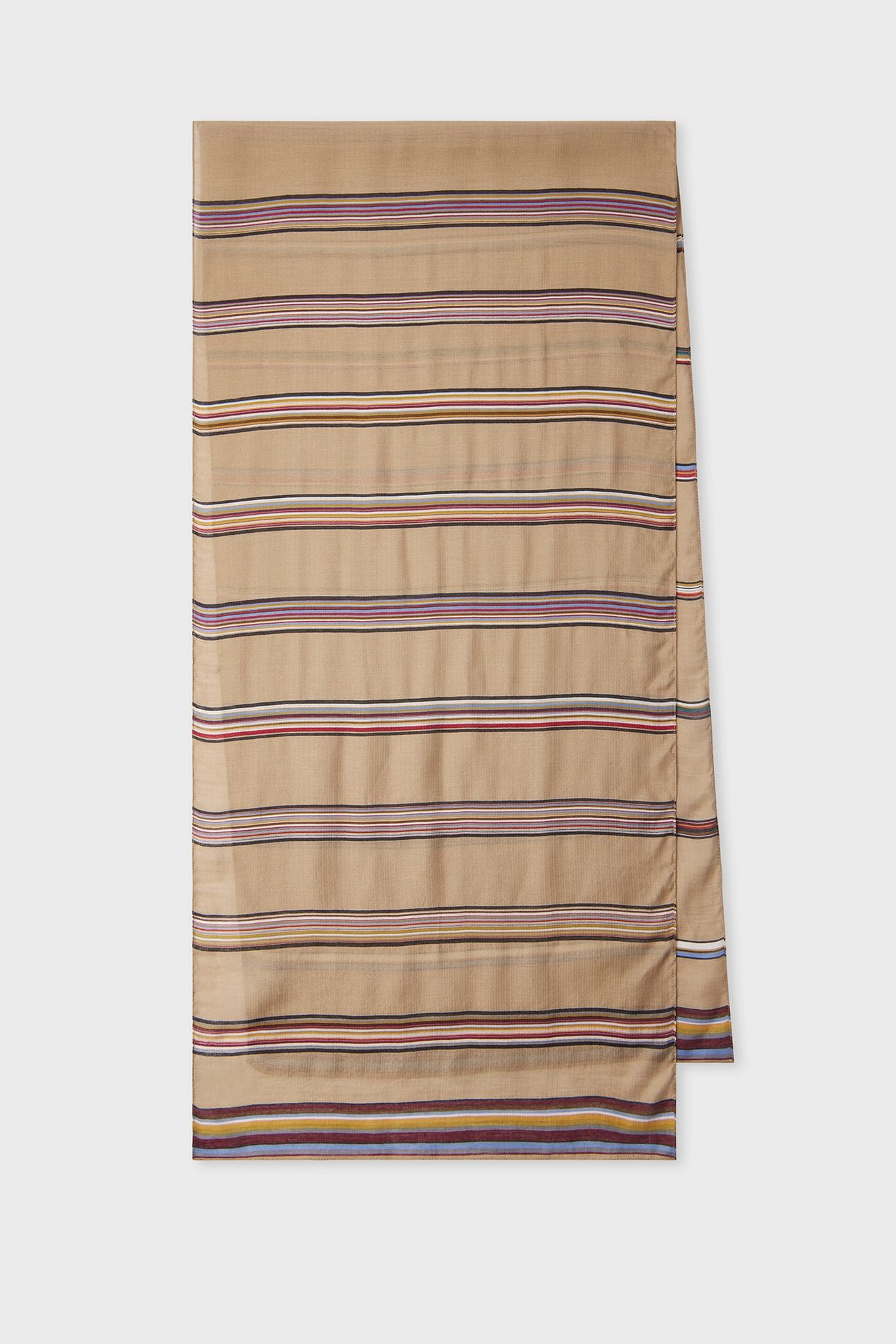 WOMEN SCARF SIGNT STRIPE SAND 1