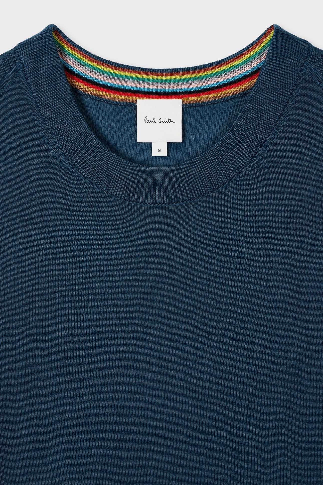 MENS SWEATER CREW NECK PETROL BLUE 5
