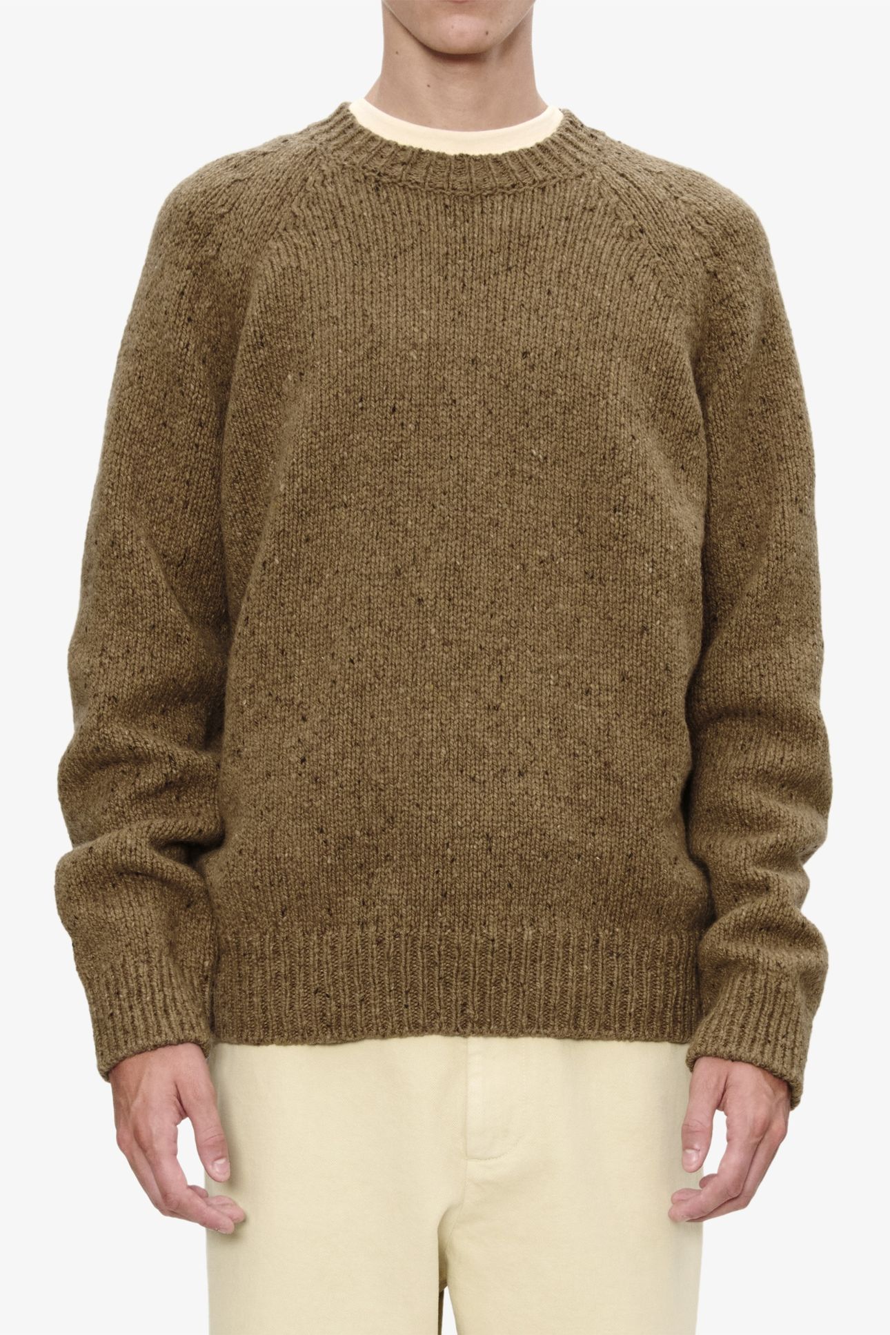 UNISEX SWEATER CREW NECK HAZELNUT 1