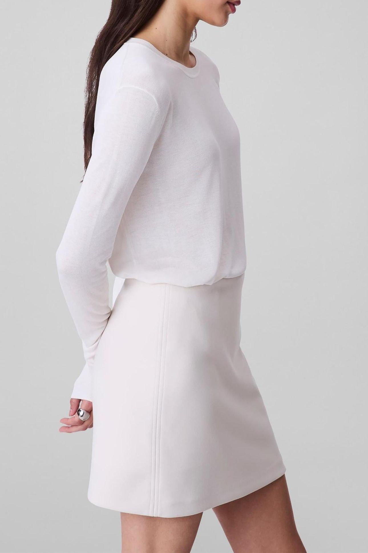 FINE GAUGE VISCOSE SWEATER TOFU 4