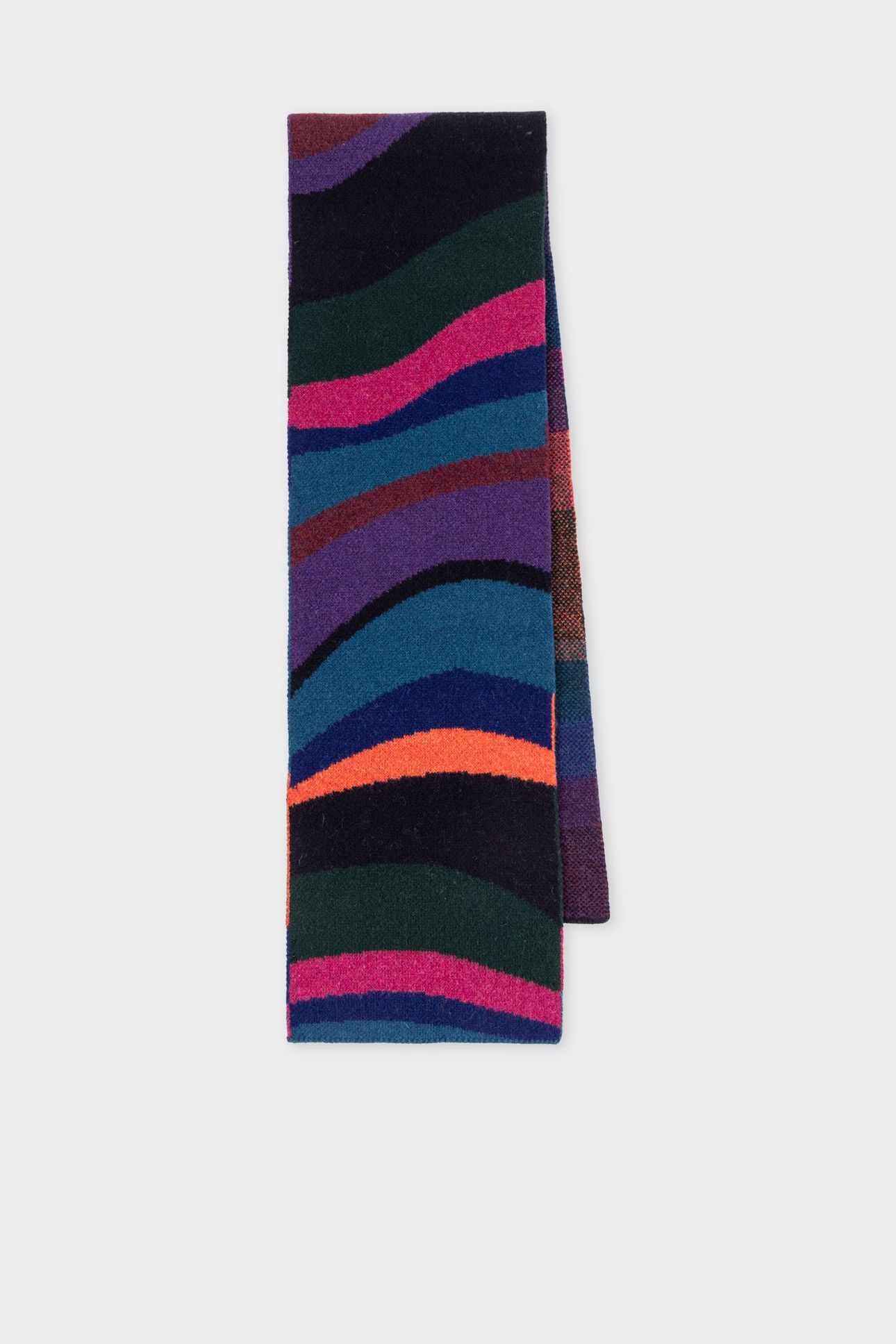 WOMEN SCARF KNIT SWIRL NAVY 1