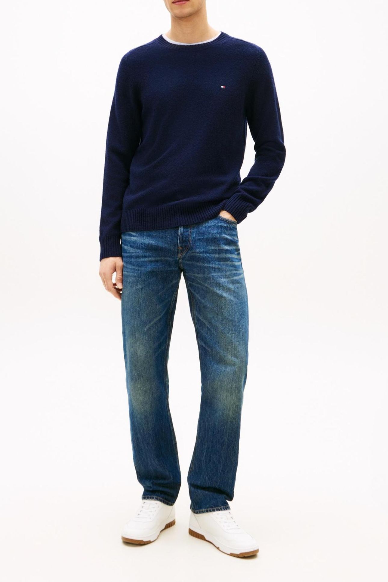 LAMBSWOOL CREW NECK NAVY BLUE 5