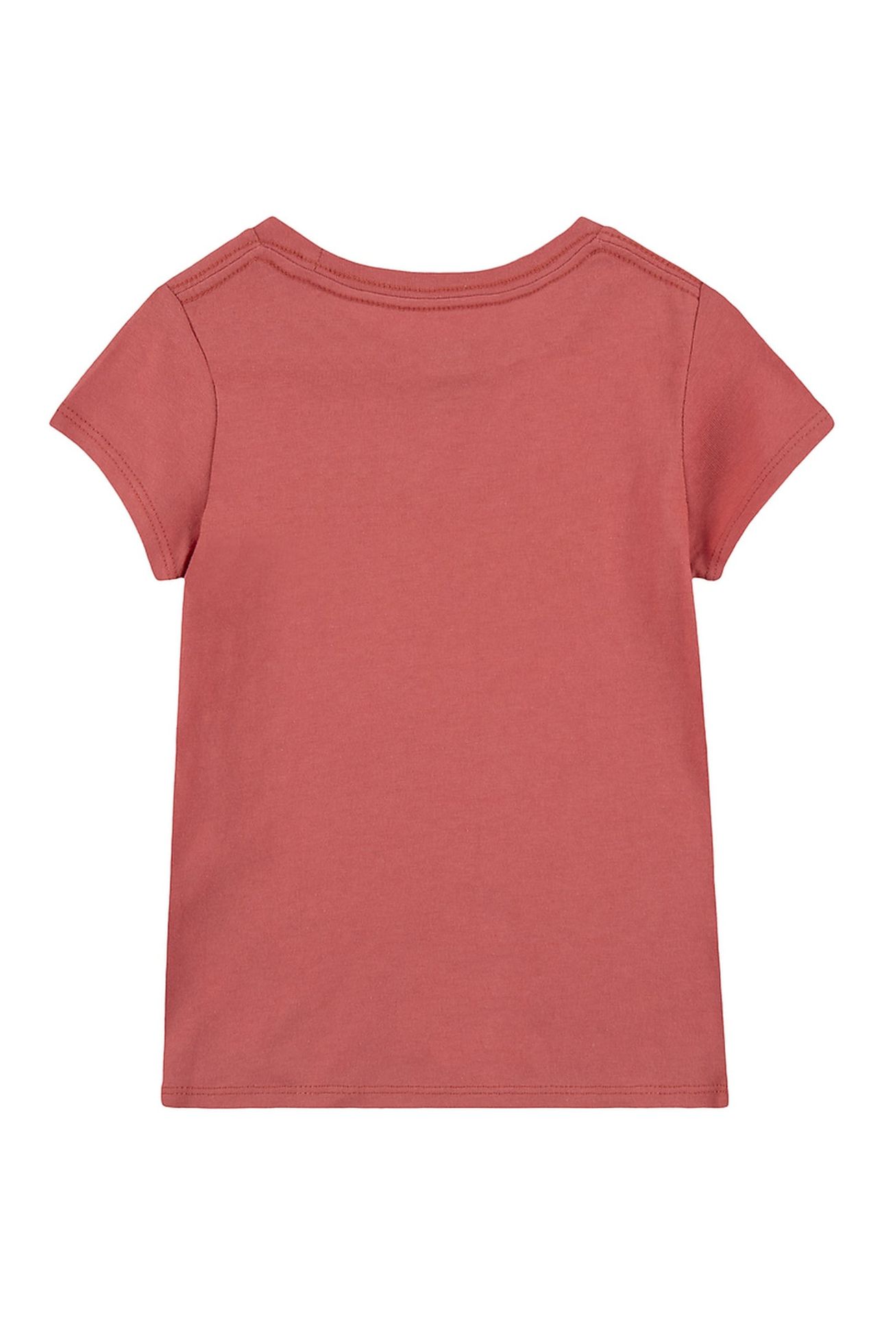 GIRLS BASIC TEE SHIRT W/ POSTER MINERAL RED 2
