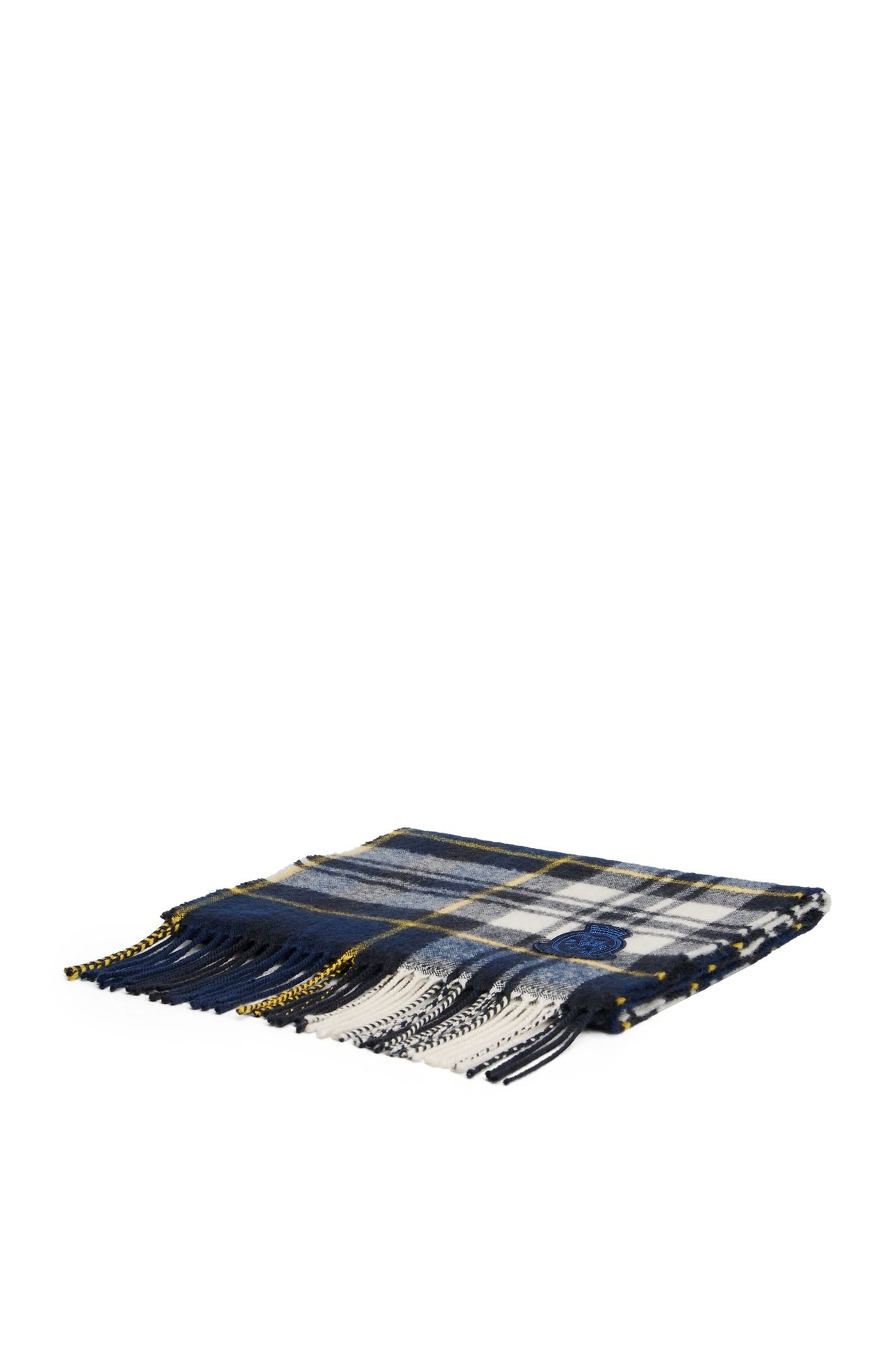 TH CREST CHECK SCARF PREPPY NAVY CHECK 3