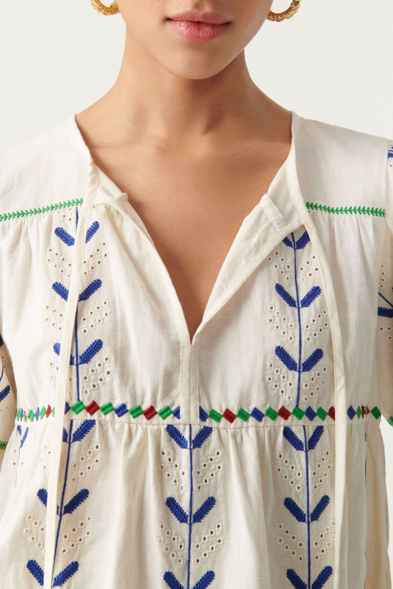 SHORT SLEEVES TOP ECRU 5