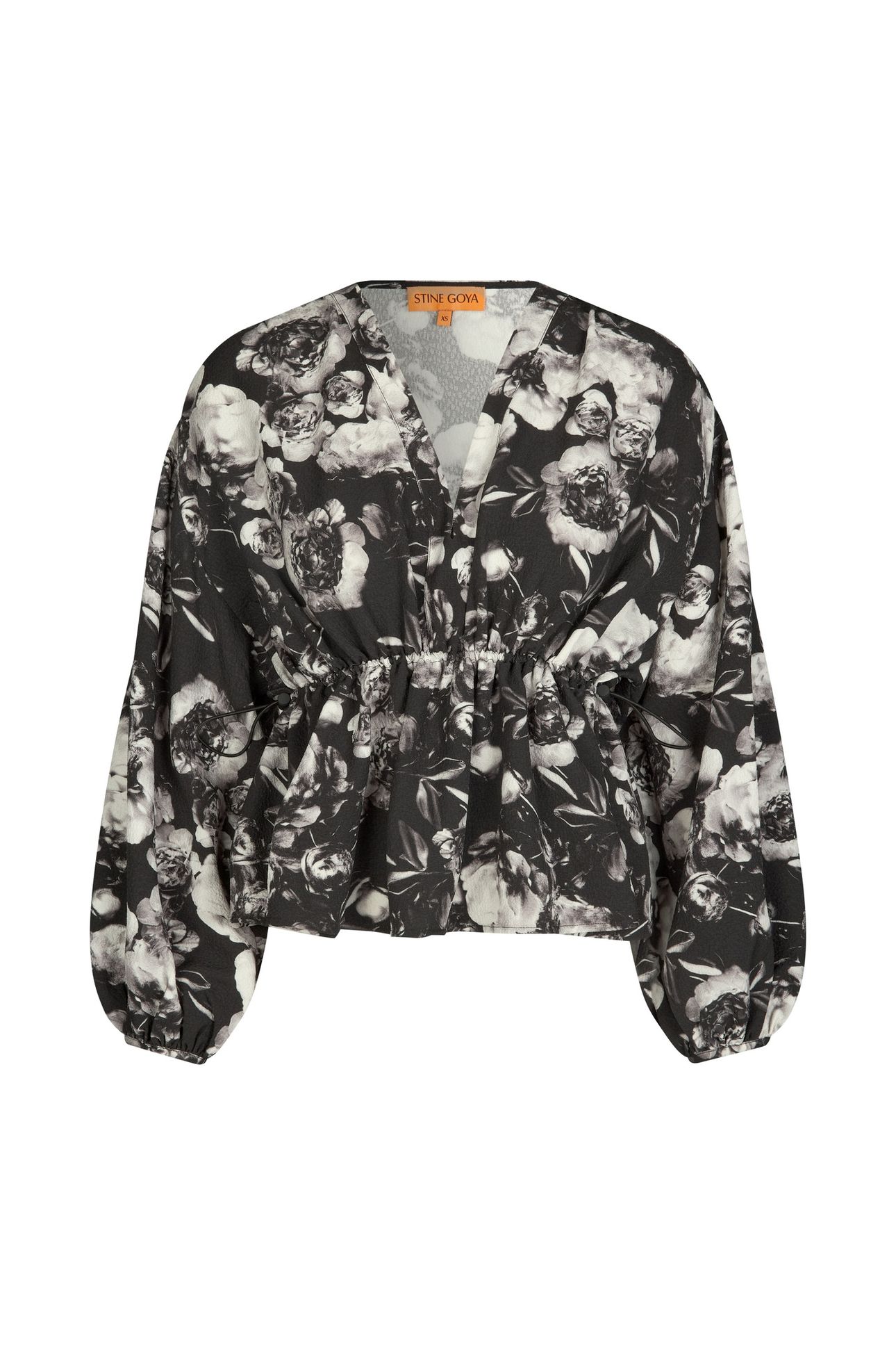 TONI TOP LONG SLEEVE METALIZED PEONIES 3