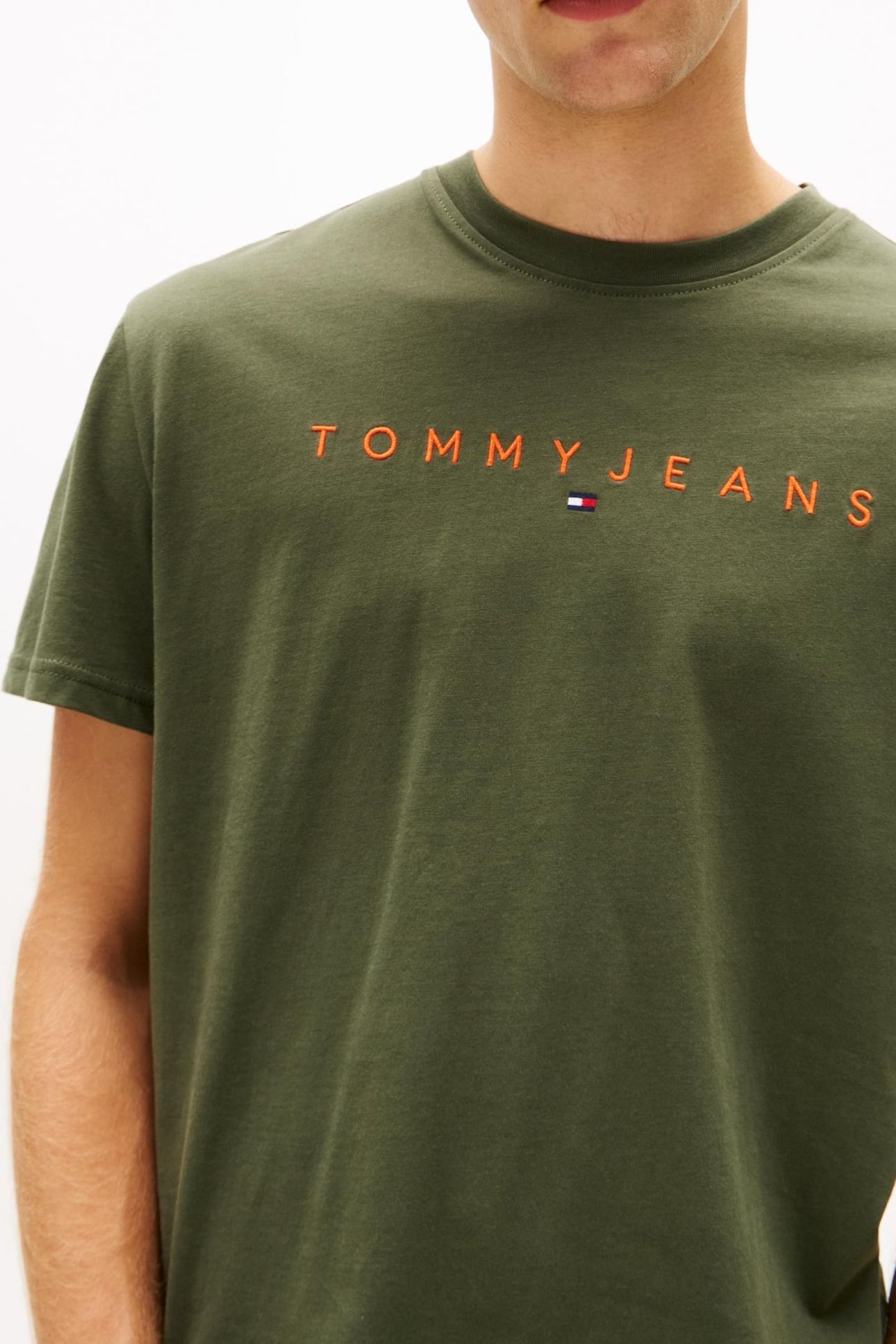 TJM REG LINEAR LOGO PEWTER GREEN MULTI 5