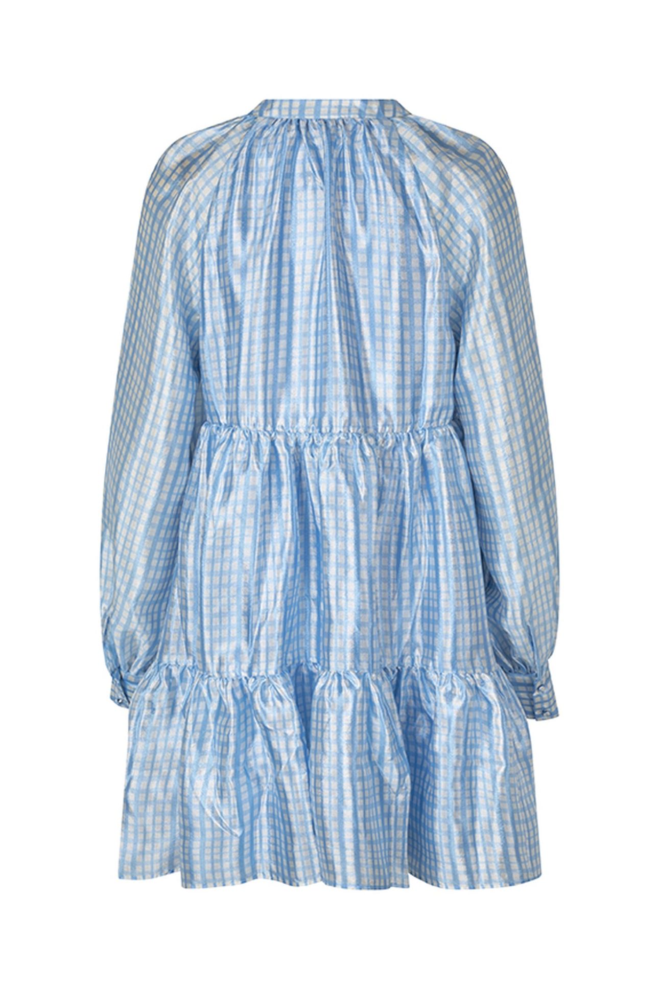 JASMINE DRESS MID BLUE CHECK 4