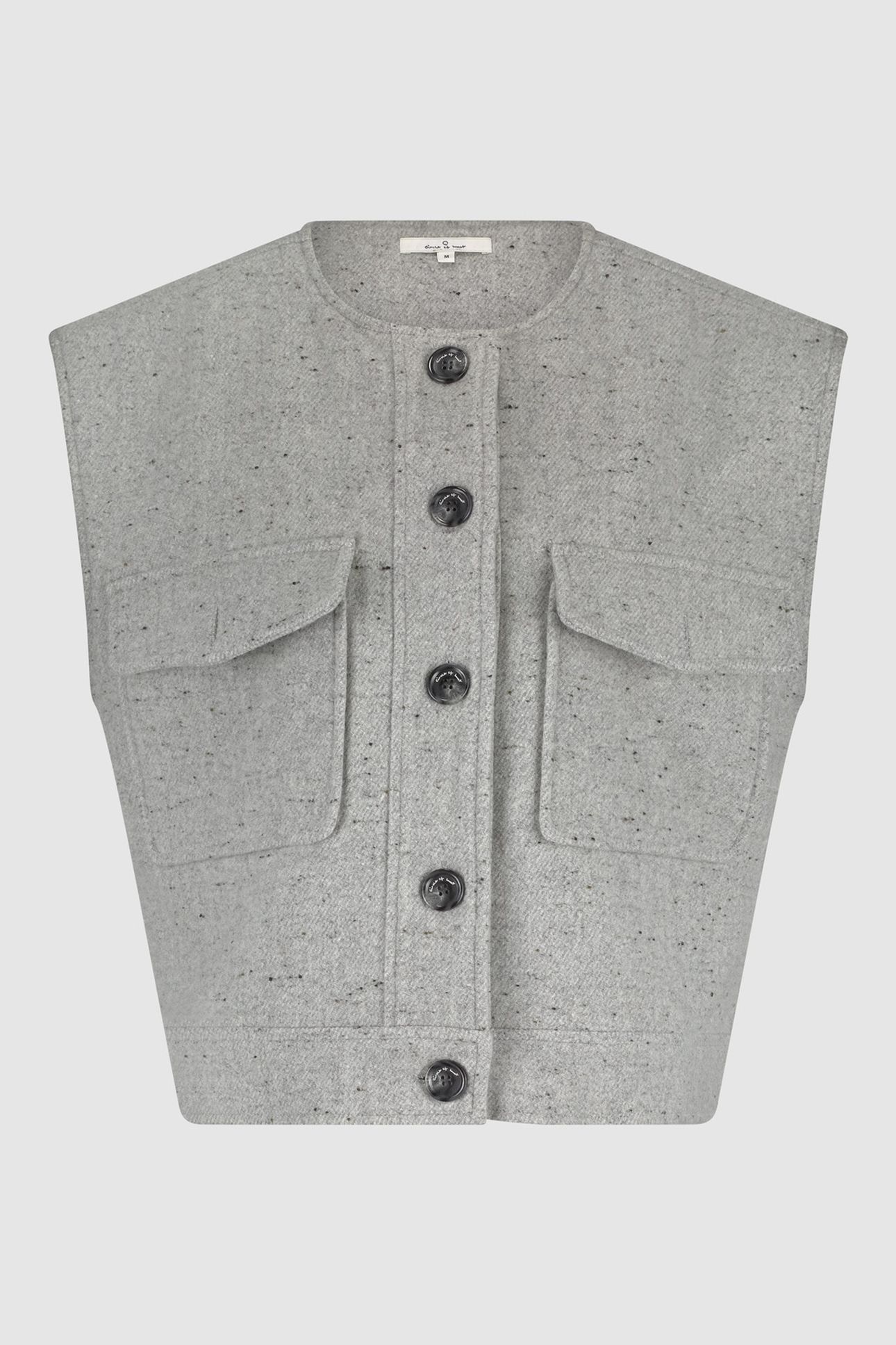 SUE GILET GREY MELANGE 1