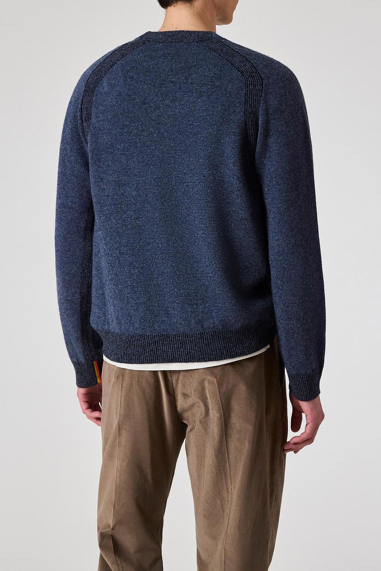 MENS SWEATER CREW NECK GREYISH BLUE 3