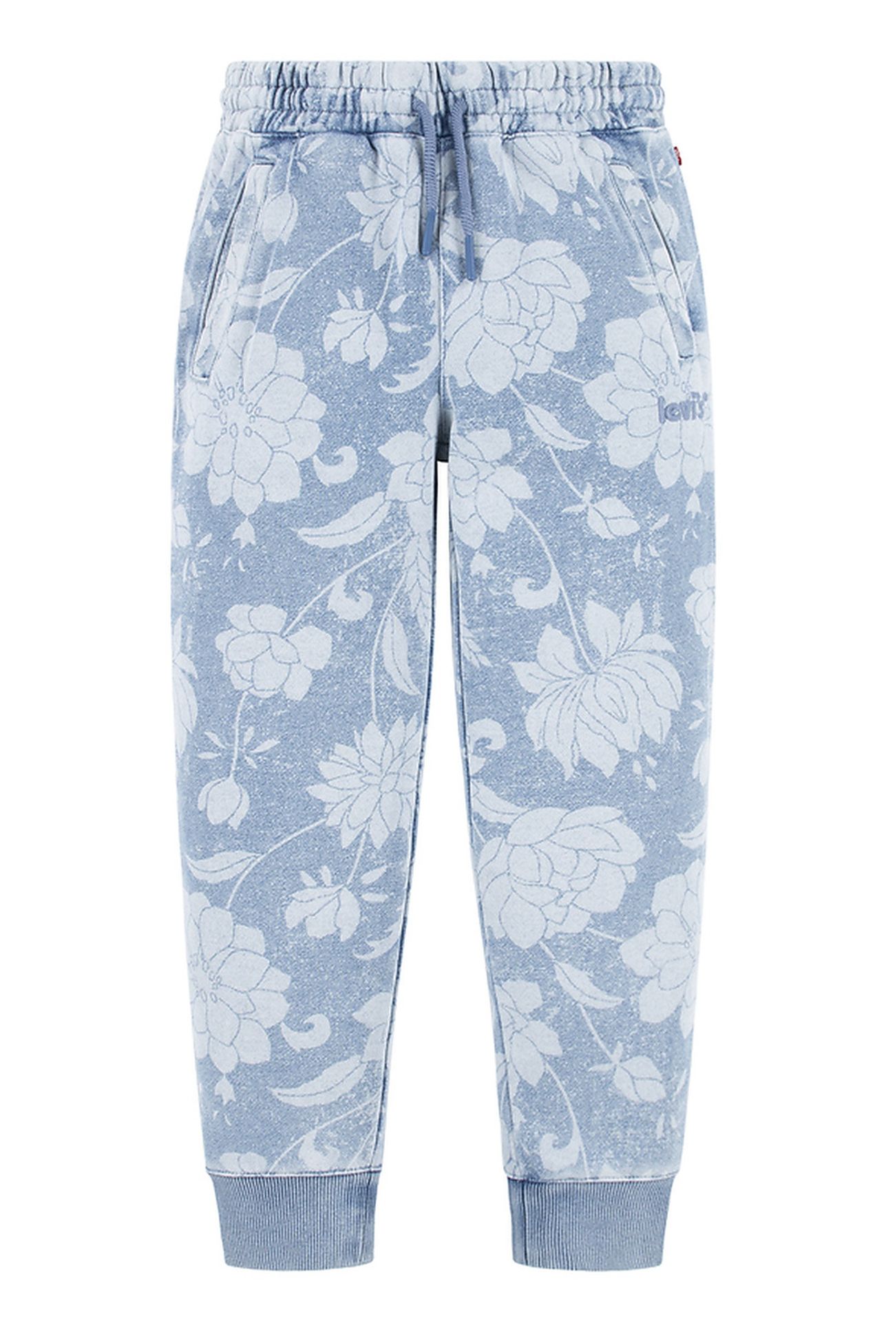 GIRLS DISCHARGE JOGGER INDIGO LIGHT FLORAL 1