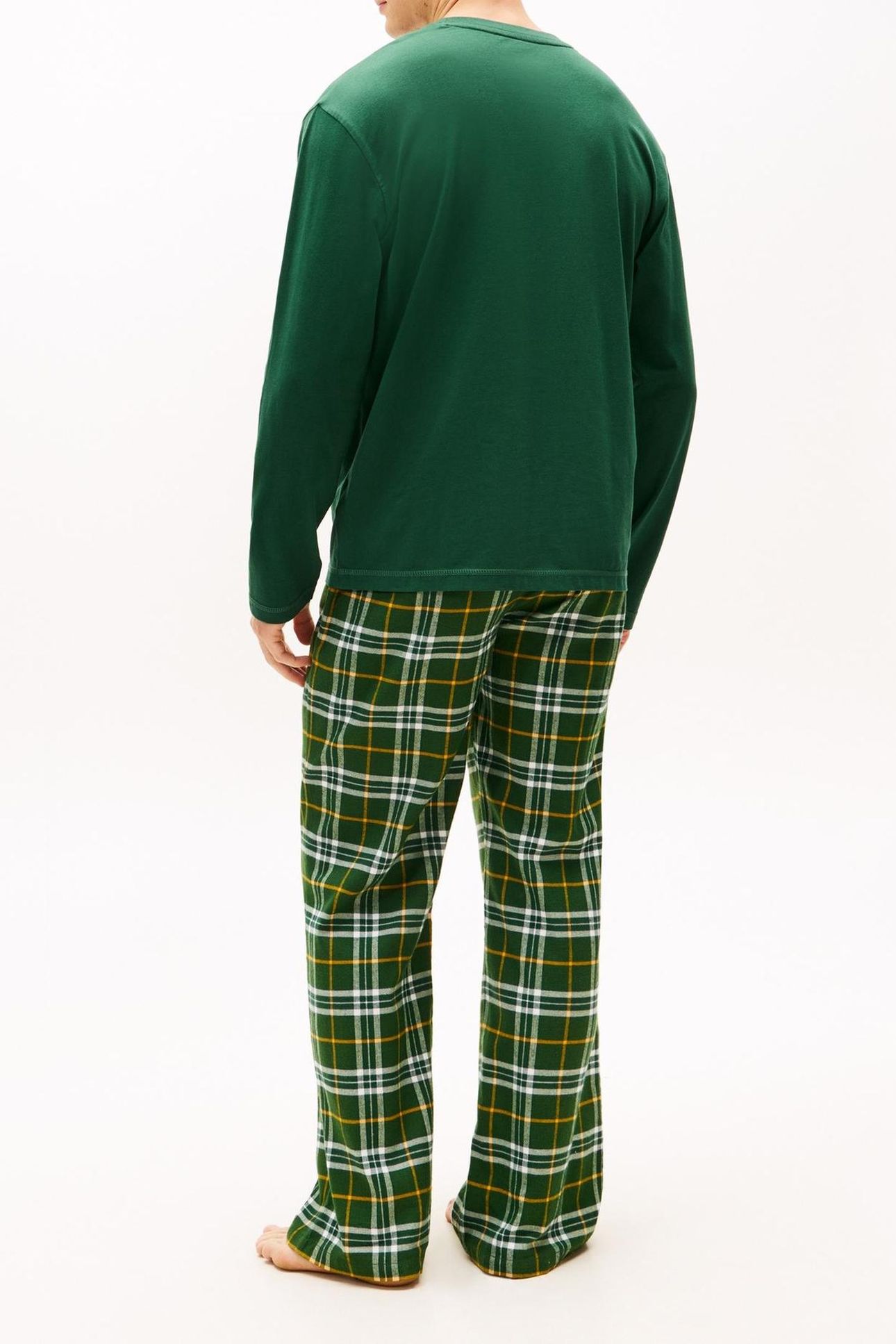 LS PJ RELAXED FLANNEL SET ORN GREEN/GREEN REIKER TARTEN 2