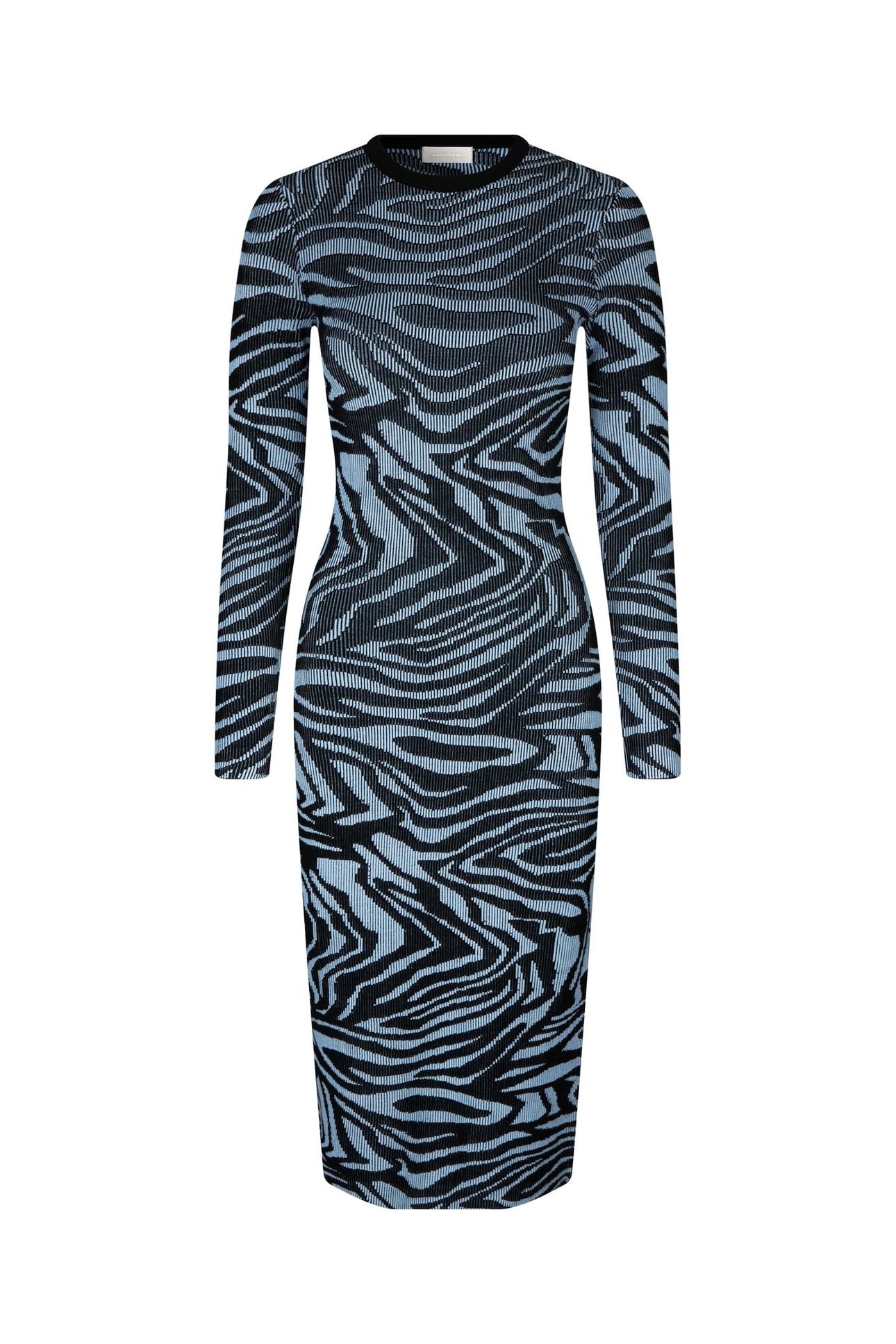 CHIARA KNIT DRESS MOIRÉE BLUE 3