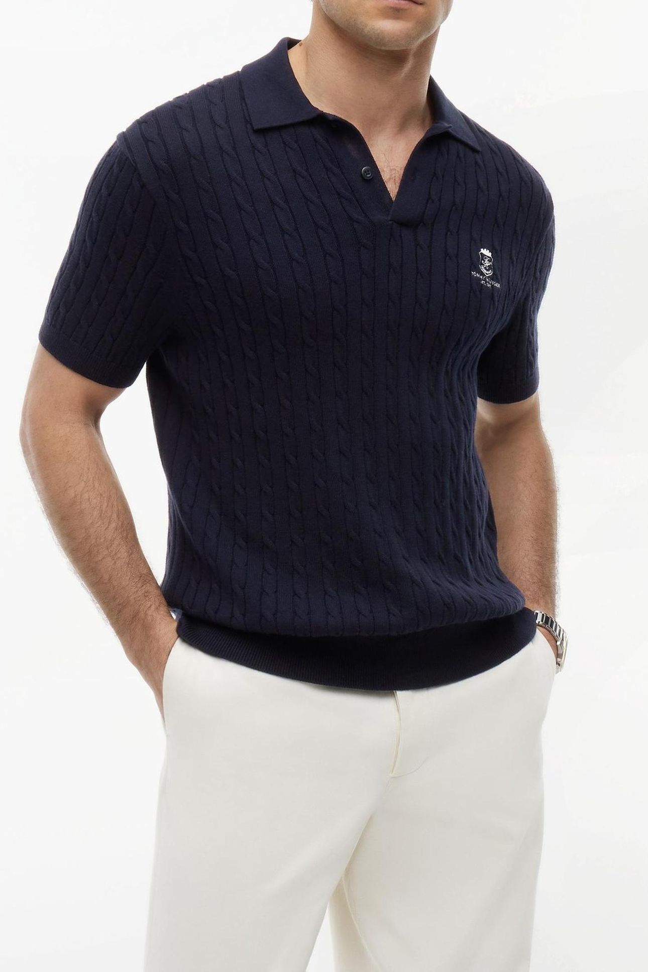CLASSIC COTTON CABLE NAVY BLUE 1