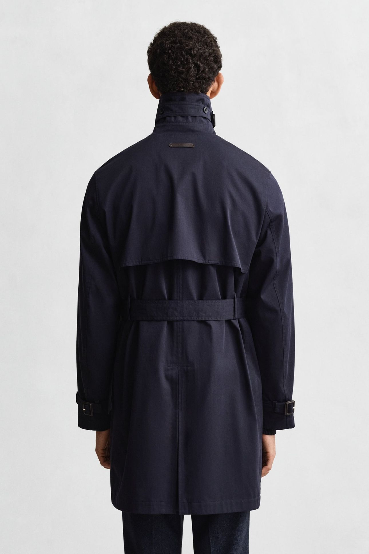 COTTON BLEND TRENCH COAT EVENING BLUE 3