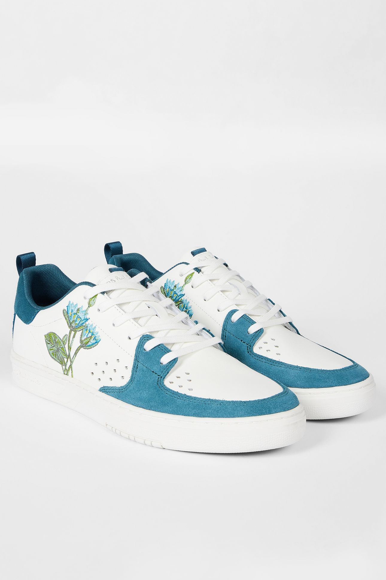 MENS SHOE COSMO WHITE NAVY FLOWER PRINT WHITE 5