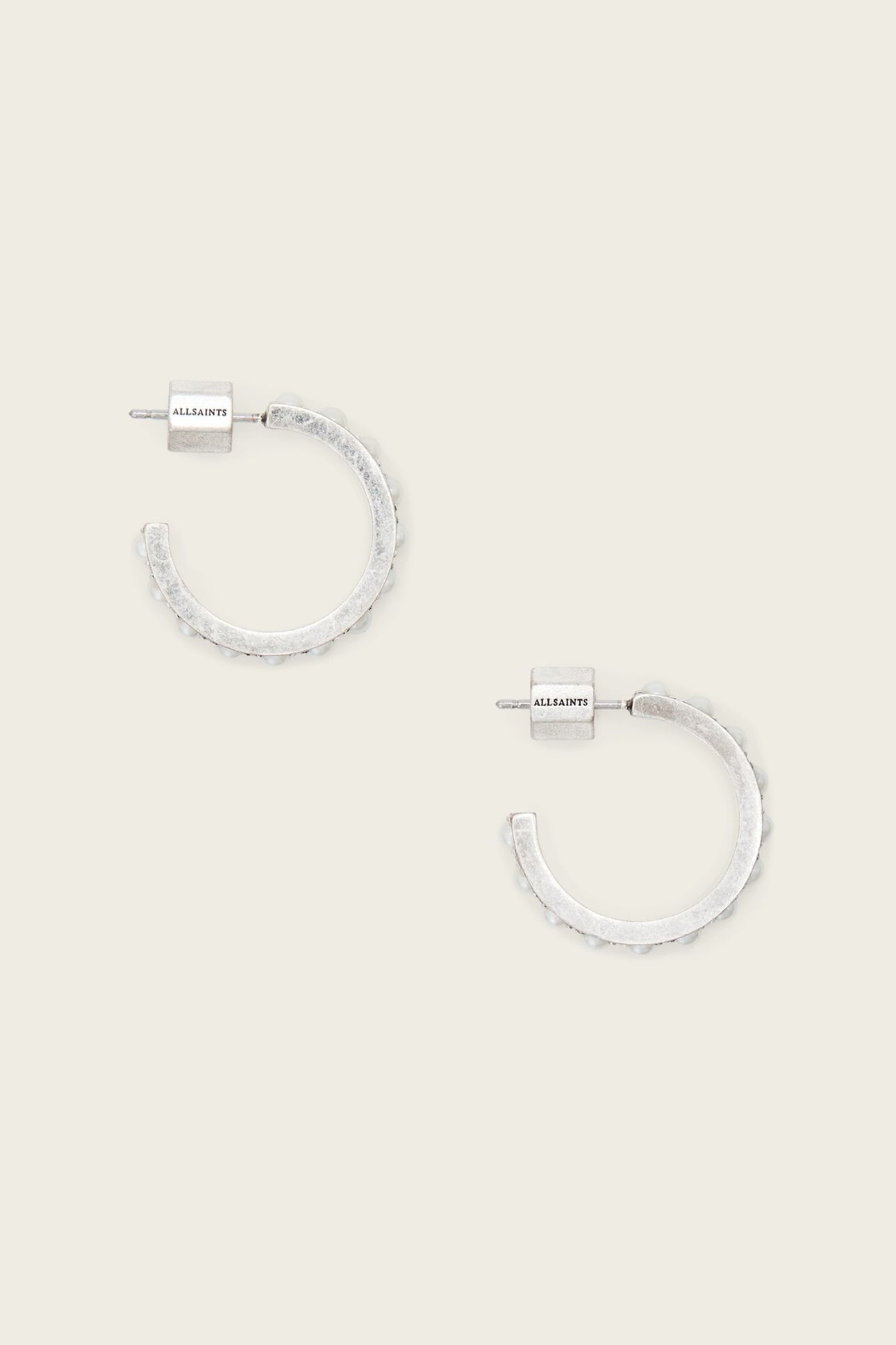 NELLIE LRG HOOP WARM SILVER 1