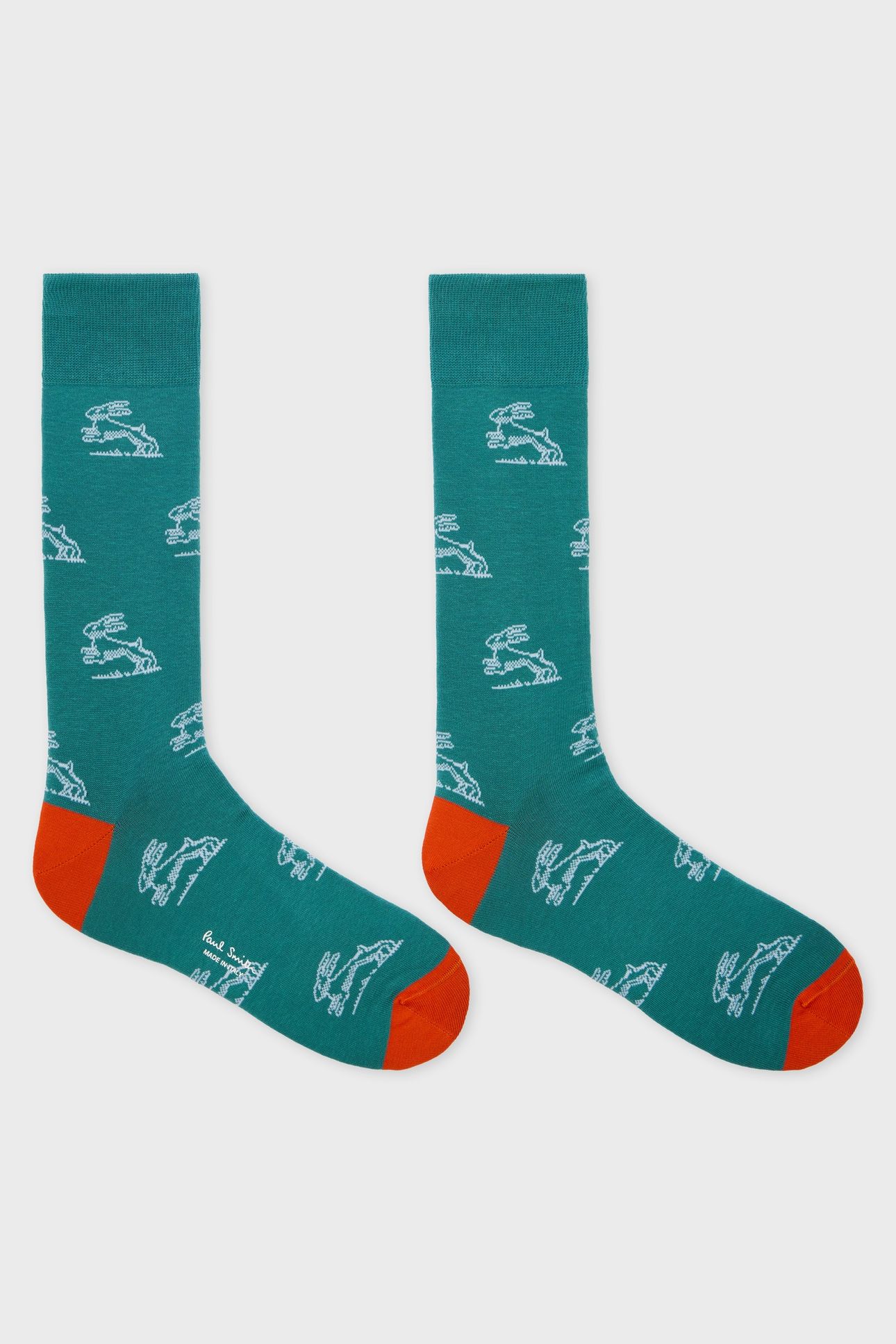 MEN SOCK LAZLO RABBIT PETROL GREEN 2