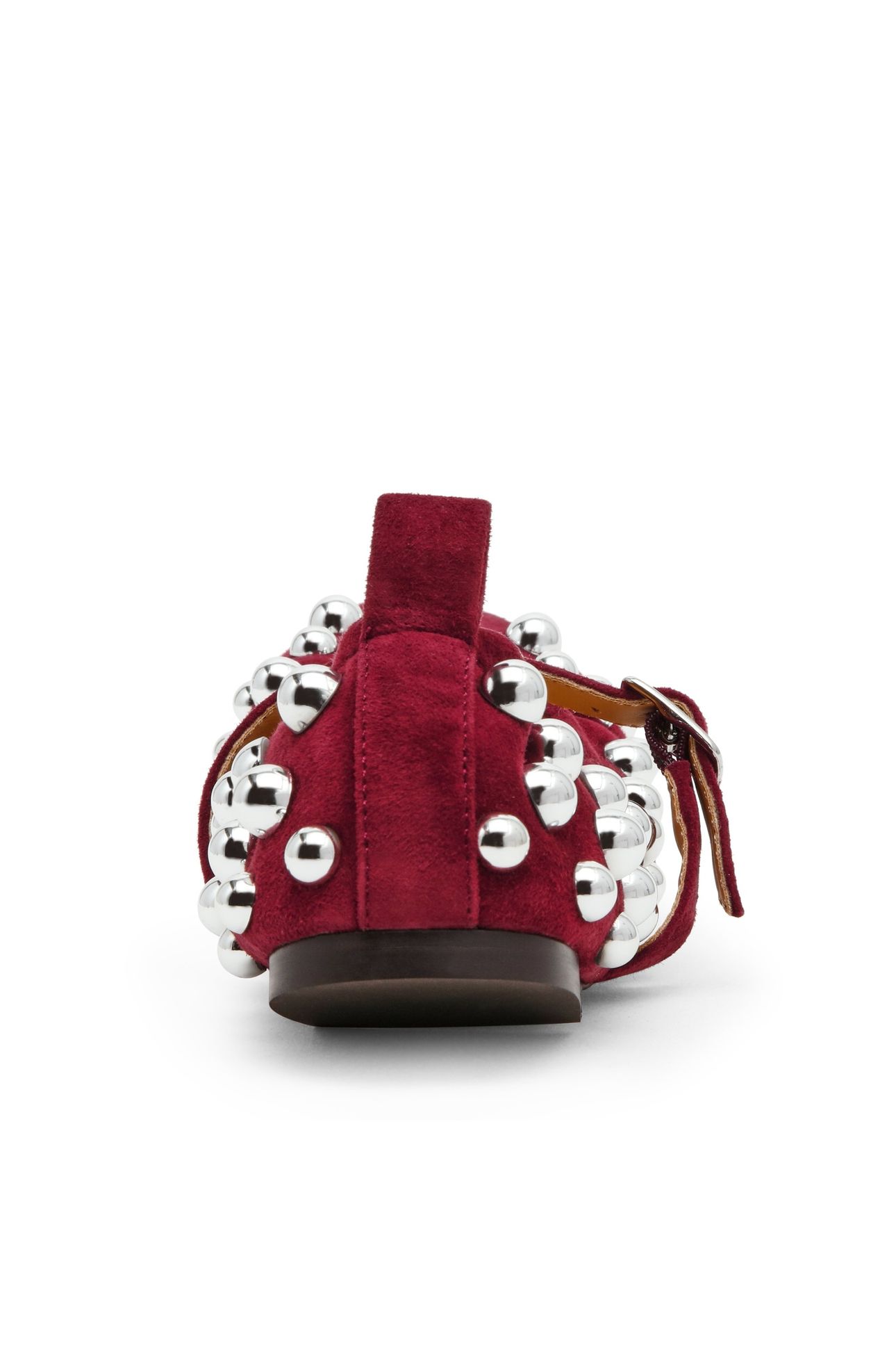 SUNRAYS FLAT SHOES BURGUNDY SUEDE 4