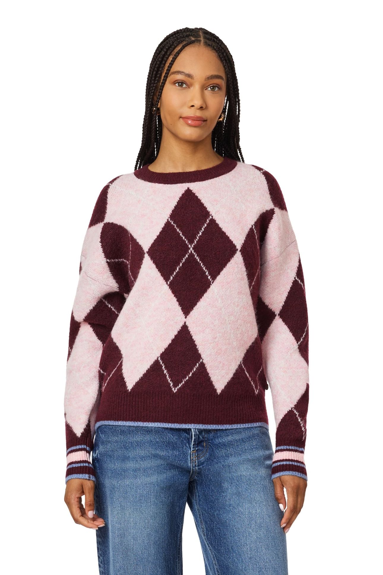 PULLOVER SWEATER FIG/ROSE DUST HEATHER/SUGAR SWIZZLE 5