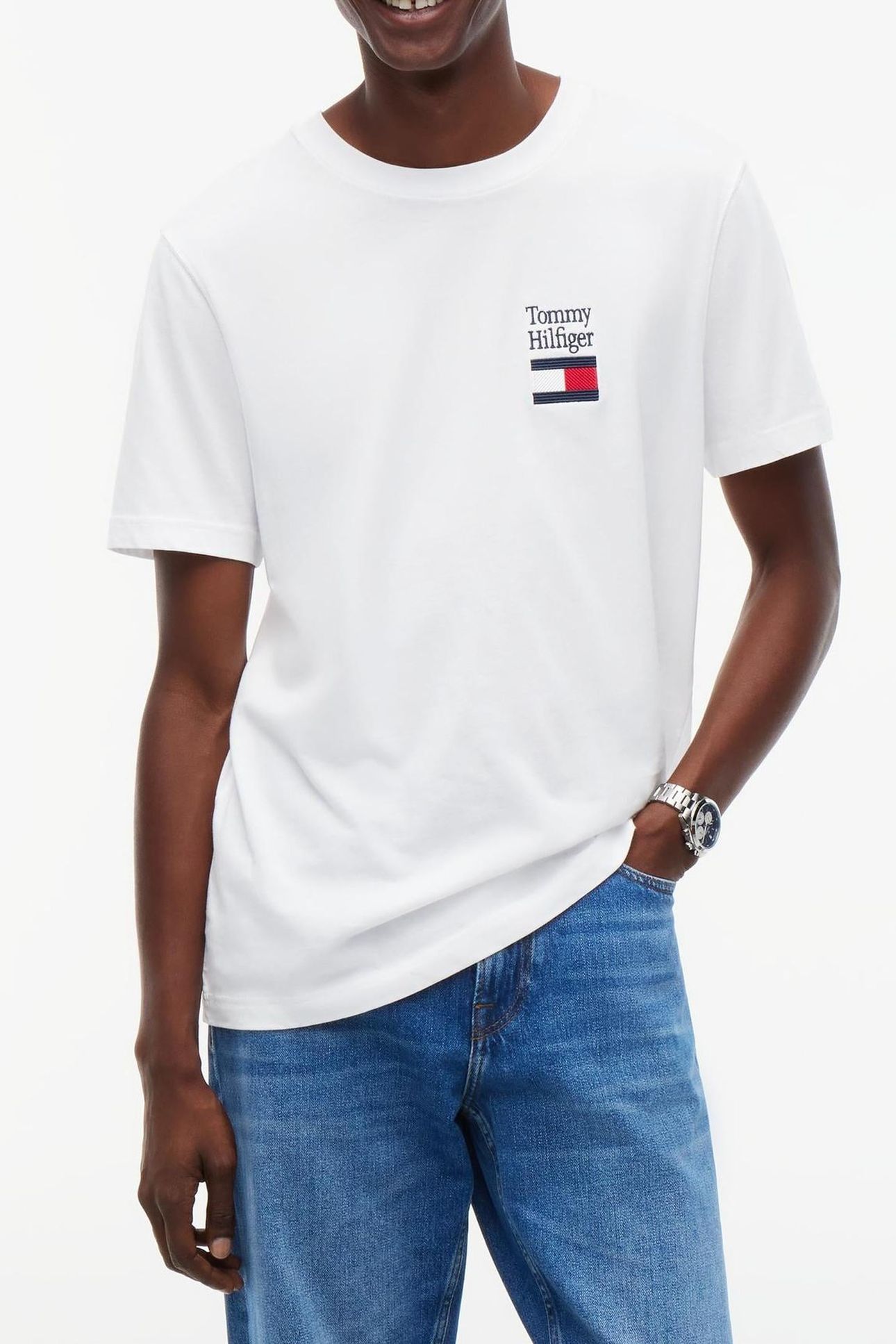 BRAND LOVE TEXT STACK TEE WHITE 2