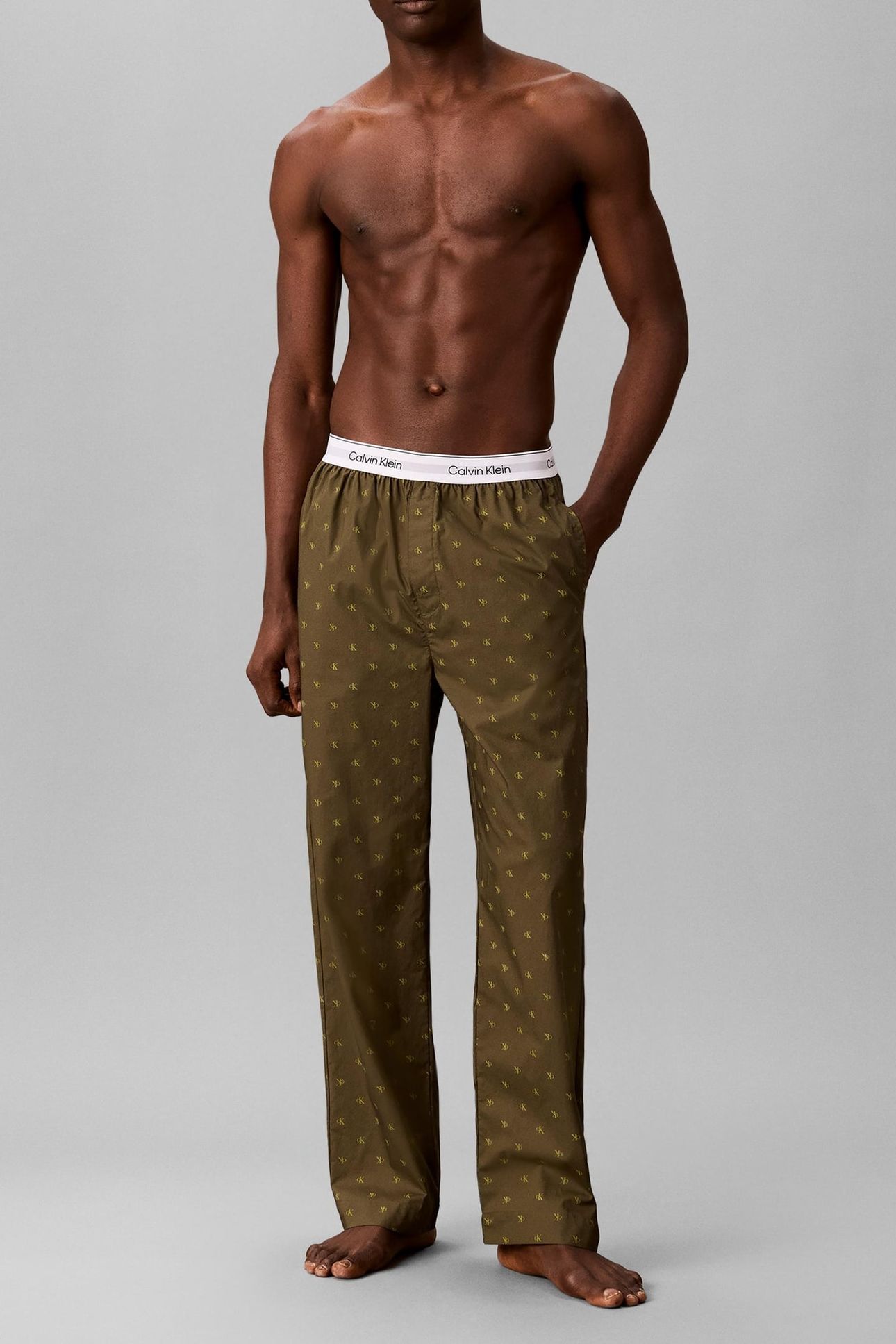 SLEEP PANT 17496 DIAMOND LOGO OLIVE NIGHT 3