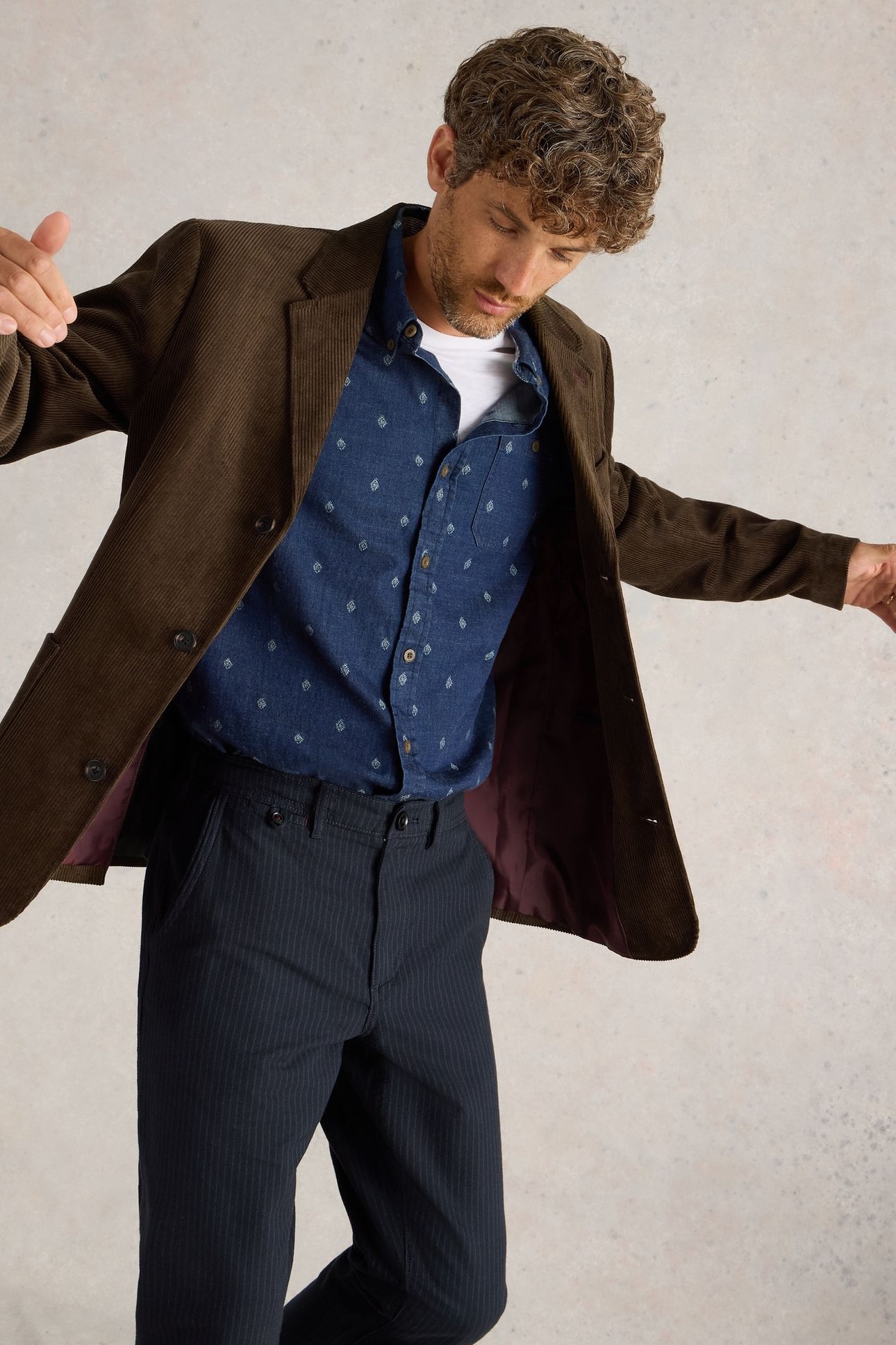 KIRKBY CORD BLAZER DARK BROWN 6