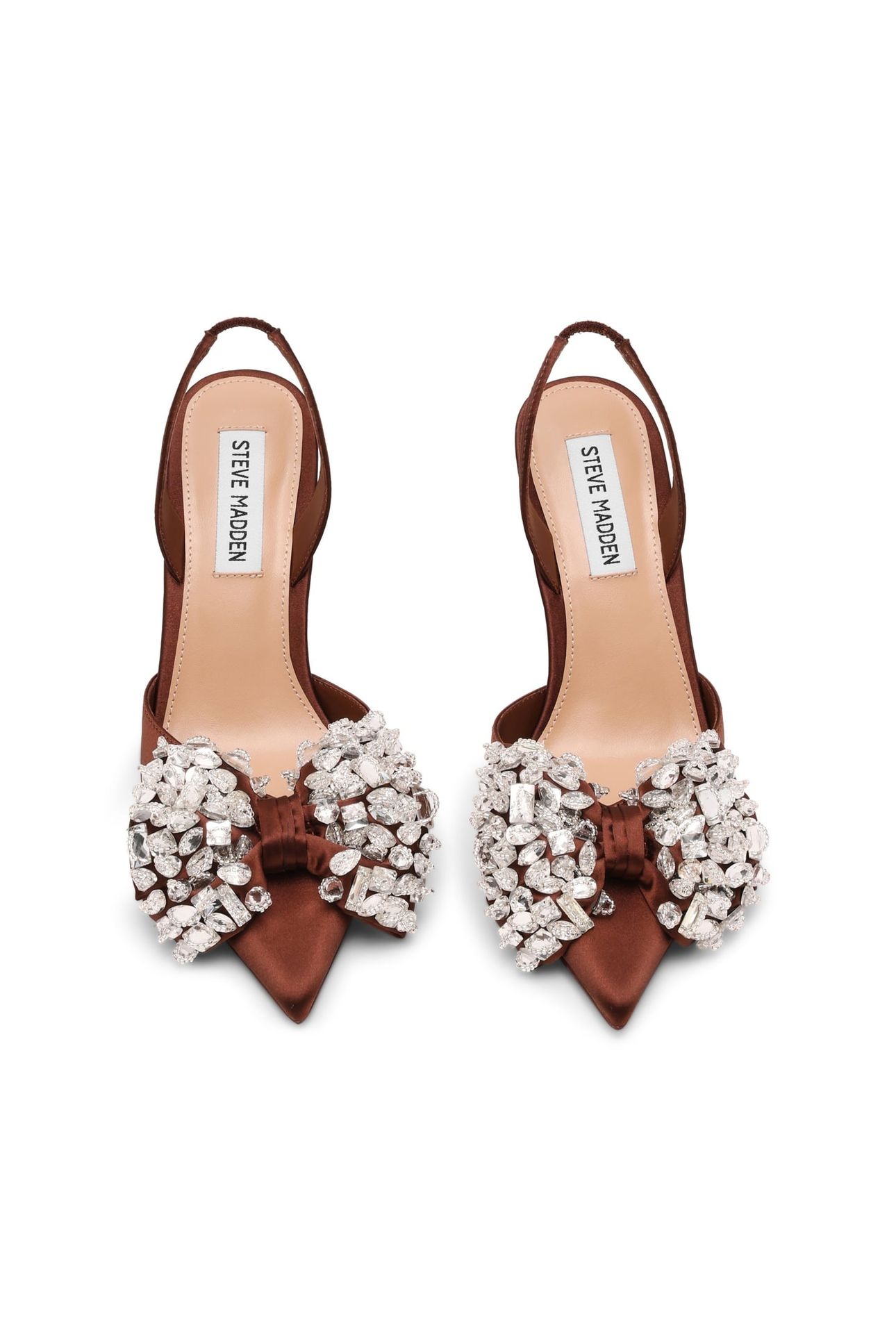 LOVIE PUMPS BRN SATIN 5