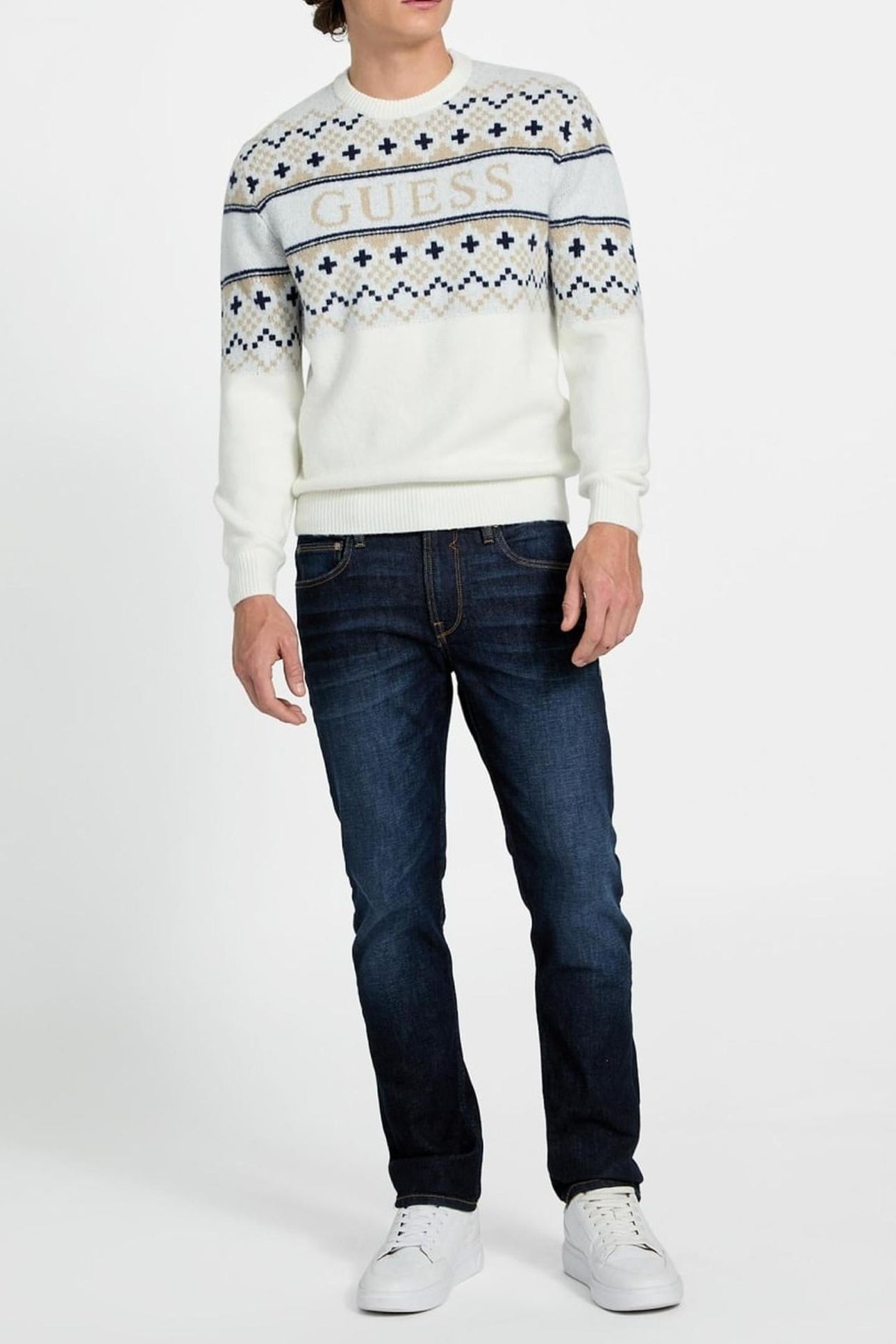 SKI CN JACQUARD SWTR CREAM WHITE 3