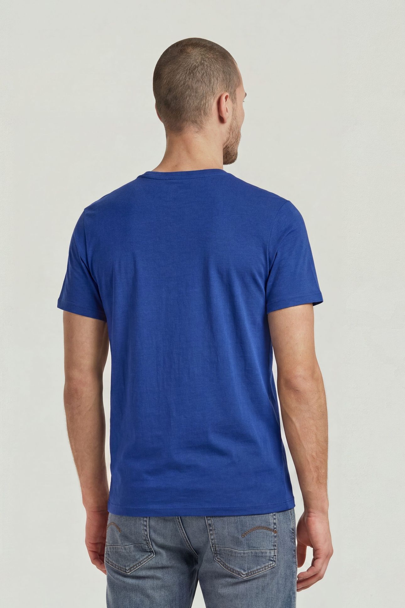 CHEST LOGO SLIM T-SHIRT S/S MEDIUM BLUE 2