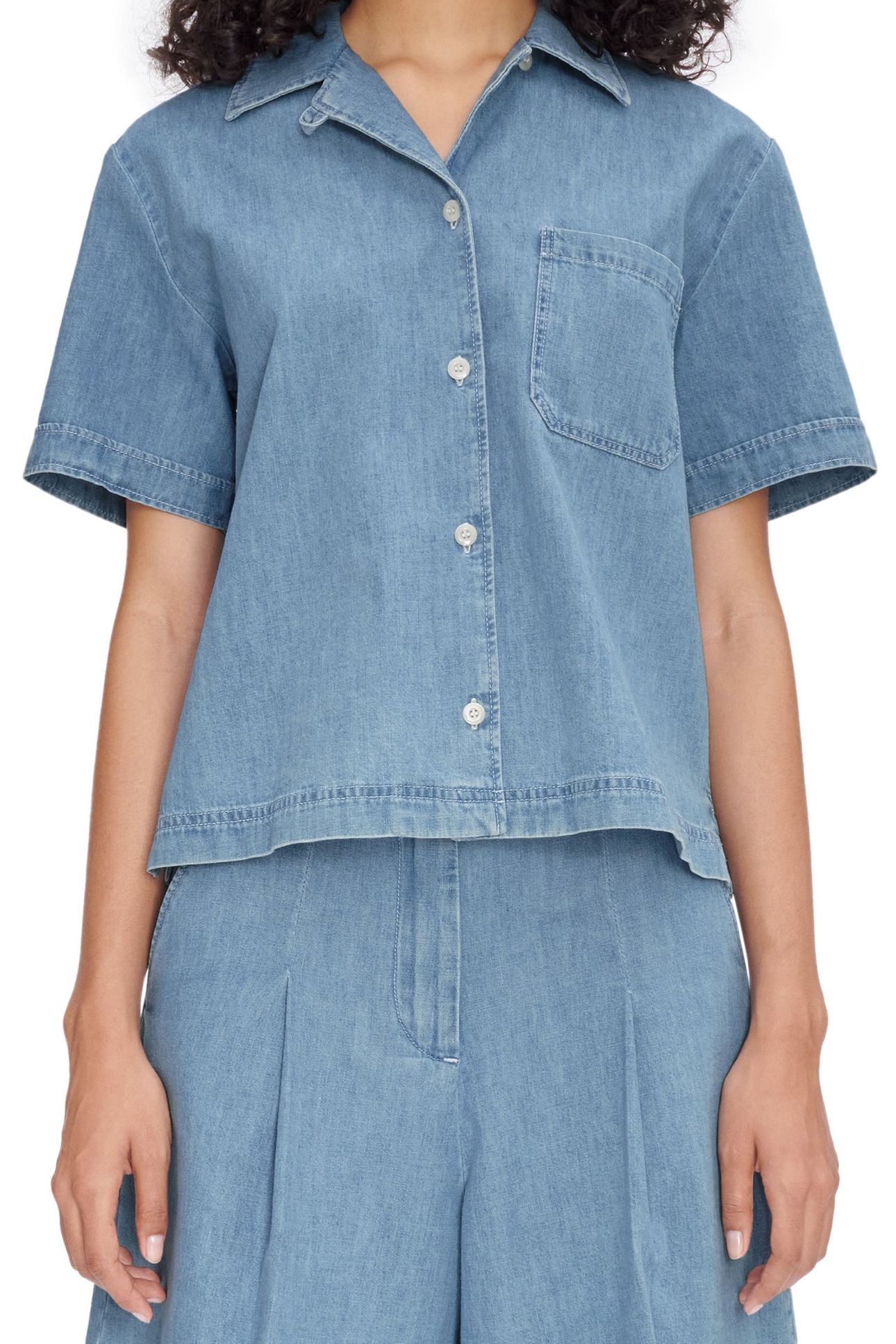 SHORT-SLEEVE SHIRT MAEVA LIGHT BLUE 1