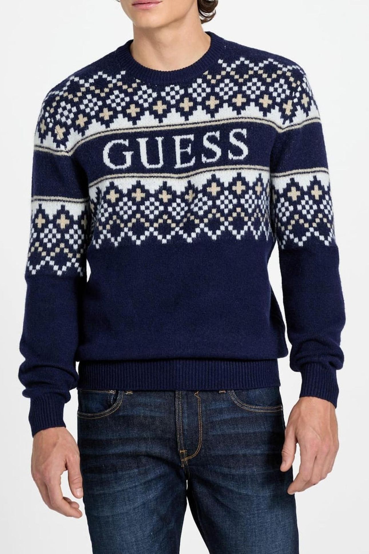 SKI CN JACQUARD SWTR SMART BLUE 1