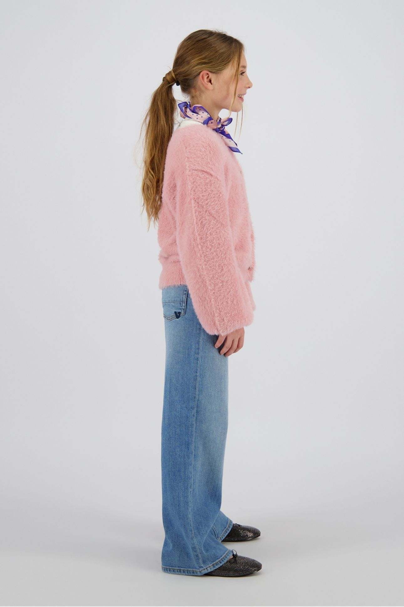 GIRLS MONIQUE CARDIGAN BLEACHED MAUVE 3