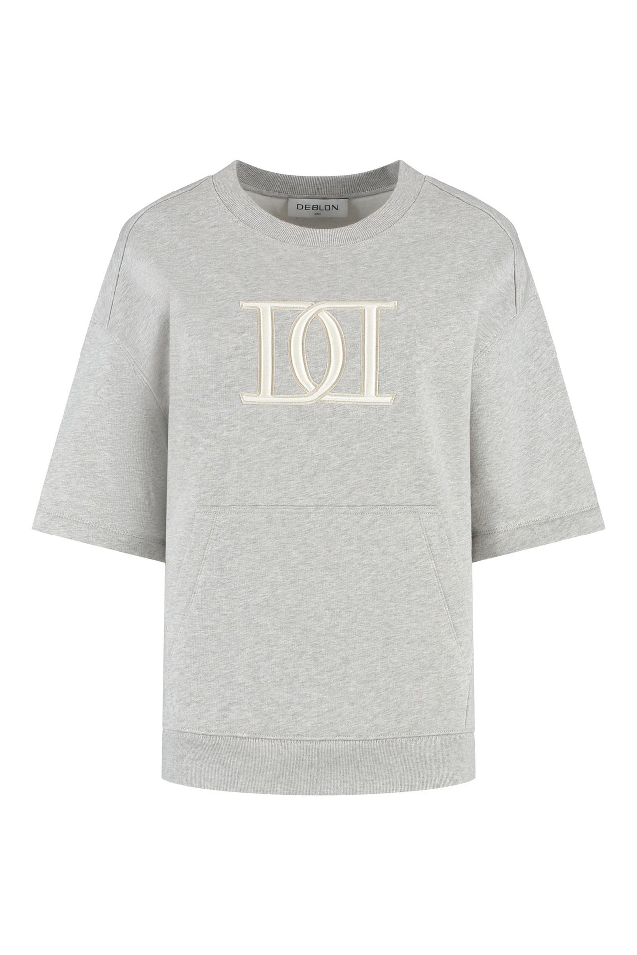 LIZE SWEATER SHORT SLEEVE GREY MELANGE 1