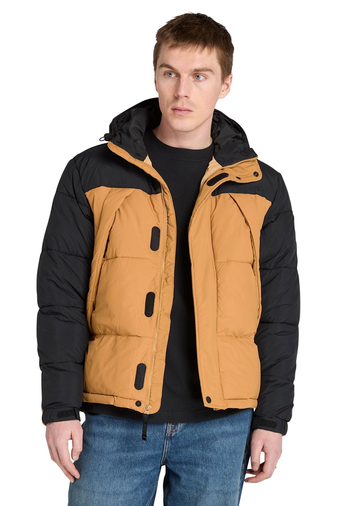 DURABLE WATER REPELLENT PUFFER JACKET BLACK/WHEAT 1