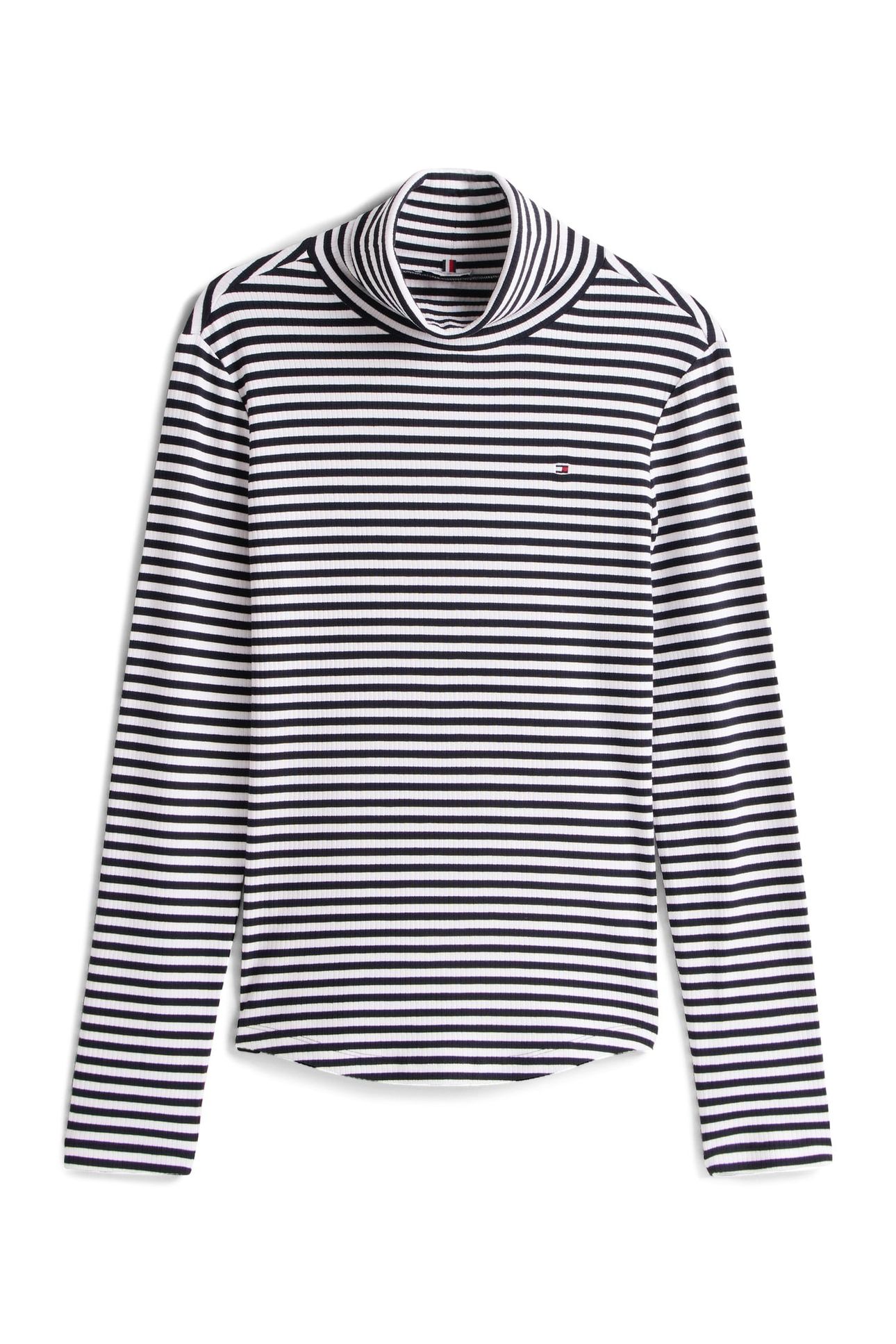 SLIM 5X2 RIB ROLL-NECK DARK NIGHT NAVY/ECRU 4