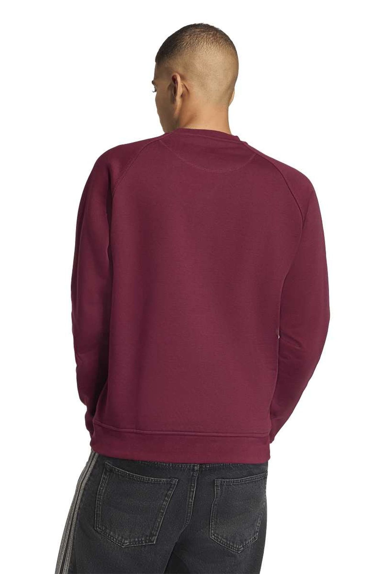 UNISEX ESSENTIAL REGULAR FLEECE CREWNECK MAROON 2