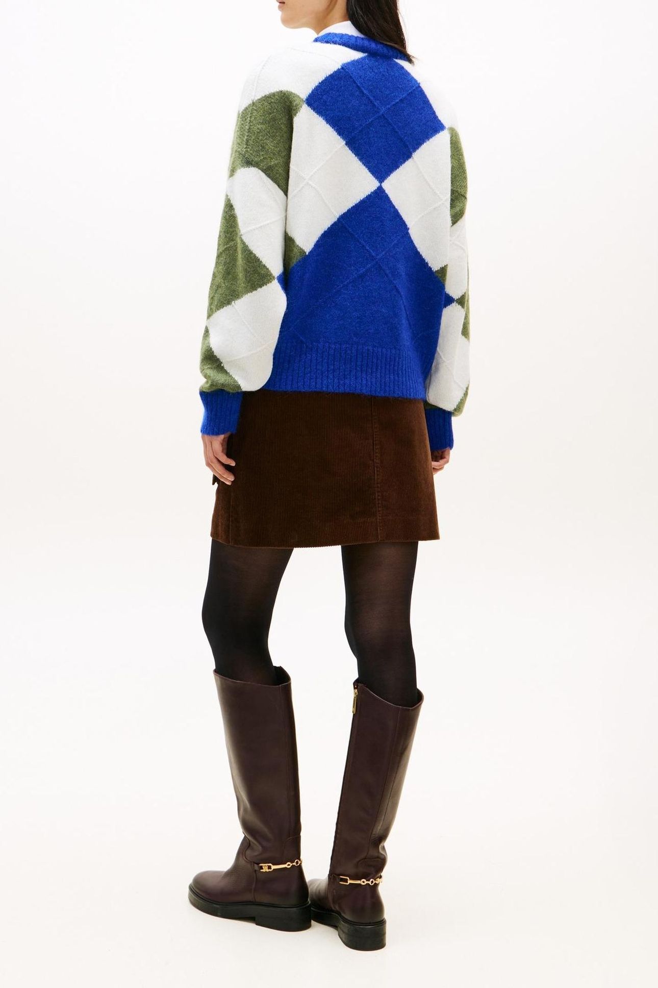 ALPACA BLEND ARGYLE ARGYLE COBALT/DEEP EVERGREEN 3
