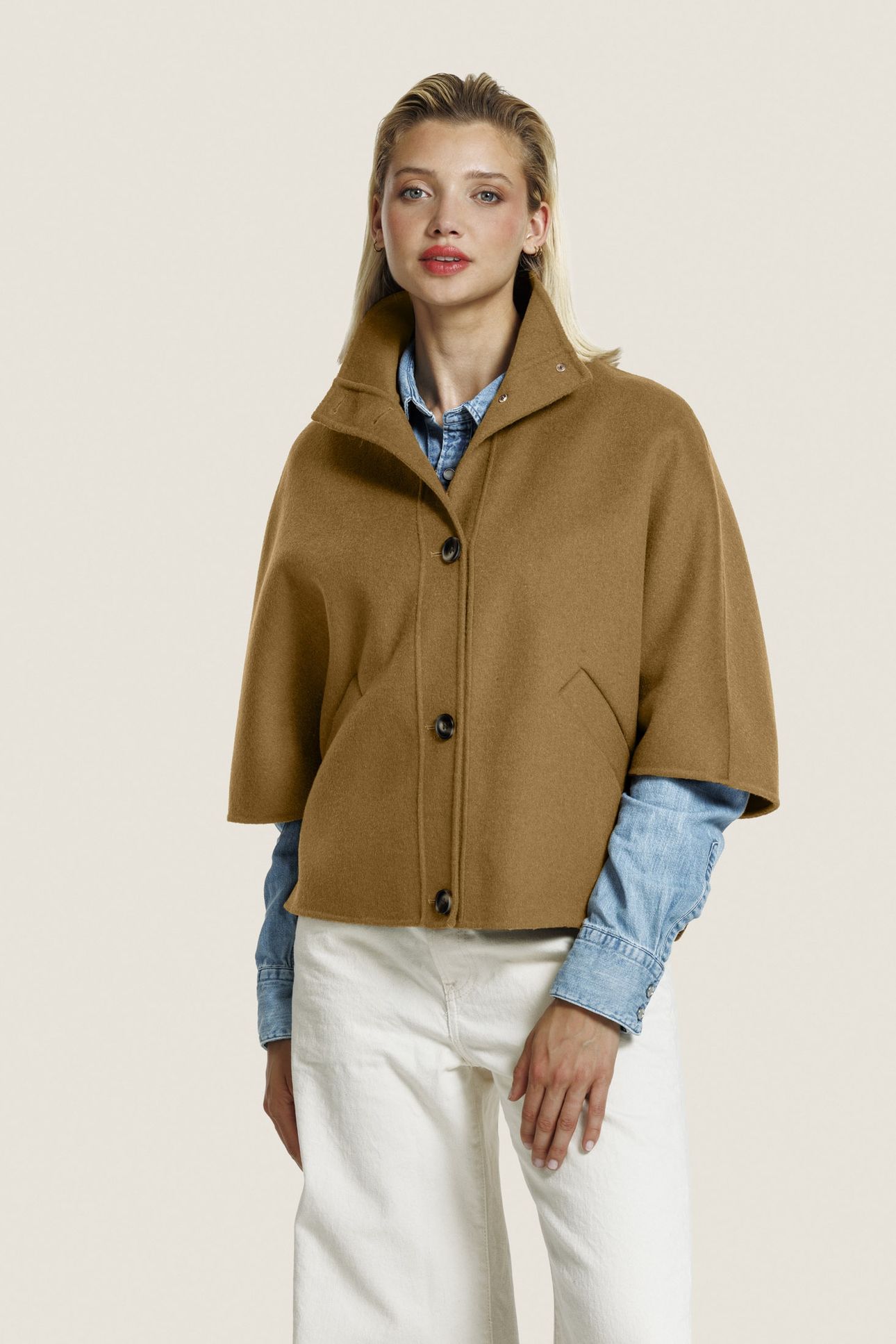 LIV WOOL JACKET TABACCO 1