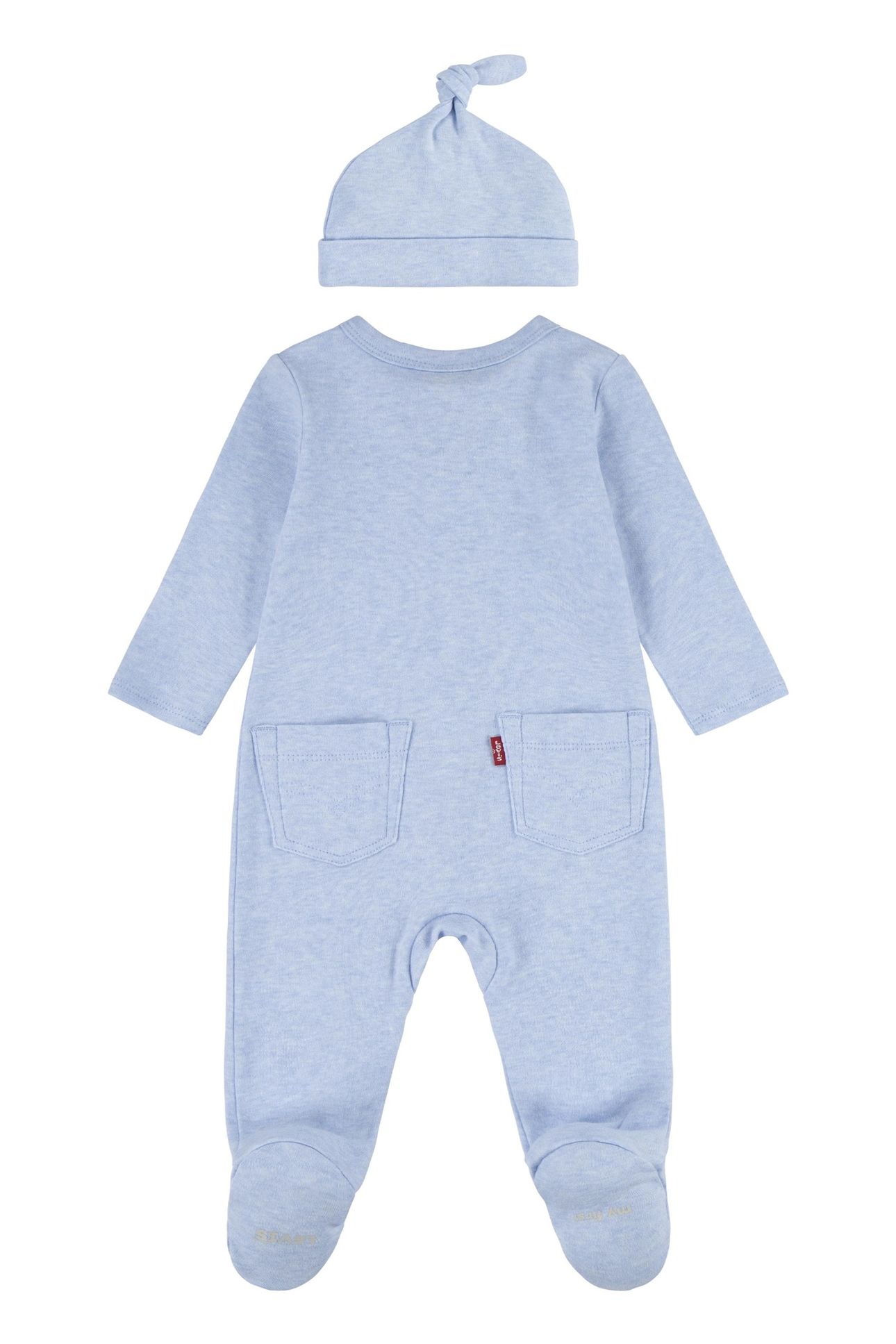 UNISEX FOOTED COVERALL & HAT SET LTMISTHEATHER 2