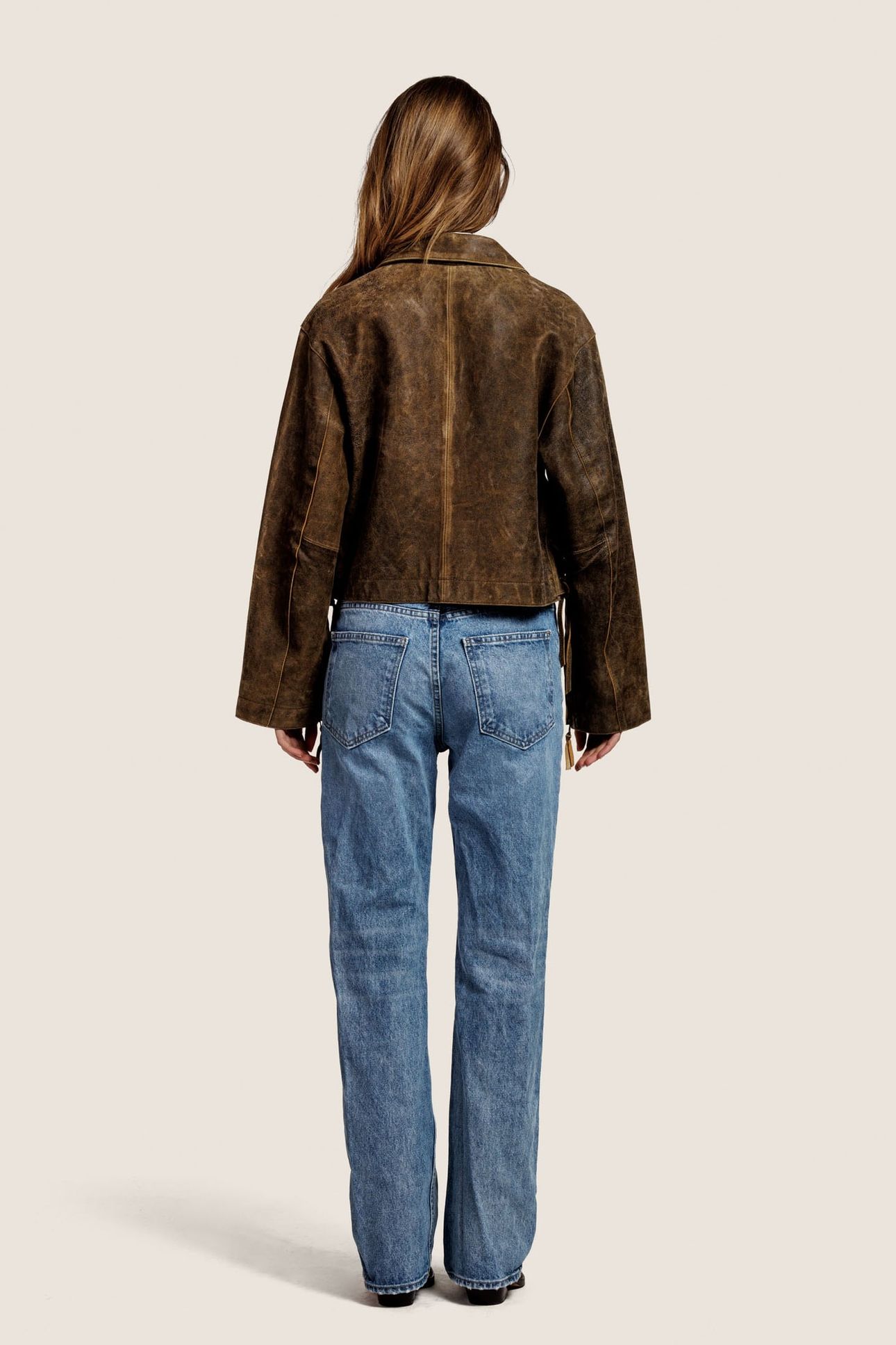 FALLON LEATHER JACKET BLACK/COGNAC 2