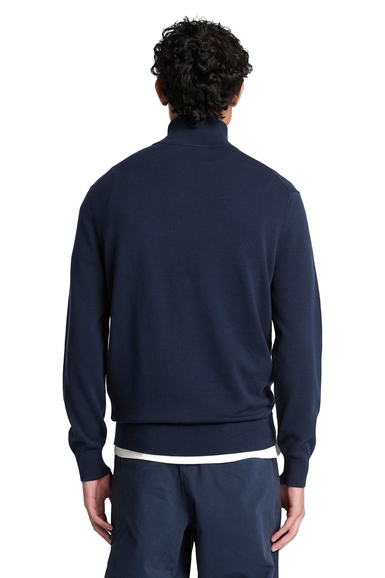 OYSTER RIVER COTTON 1/4 ZIP SWEATER DARK SAPPHIRE 3