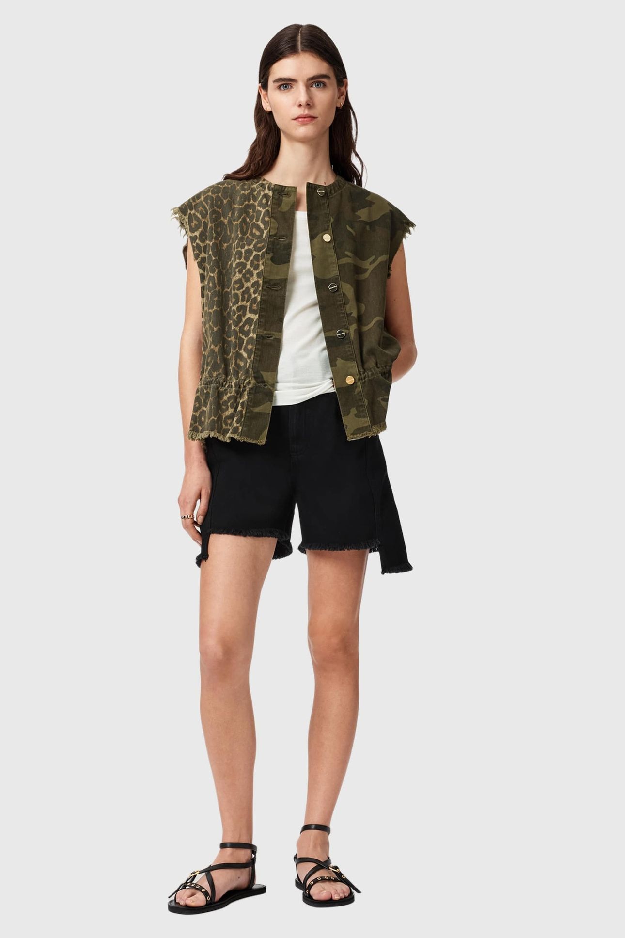 SOFI WAISTCOAT CAMO LEPPO GREEN 6